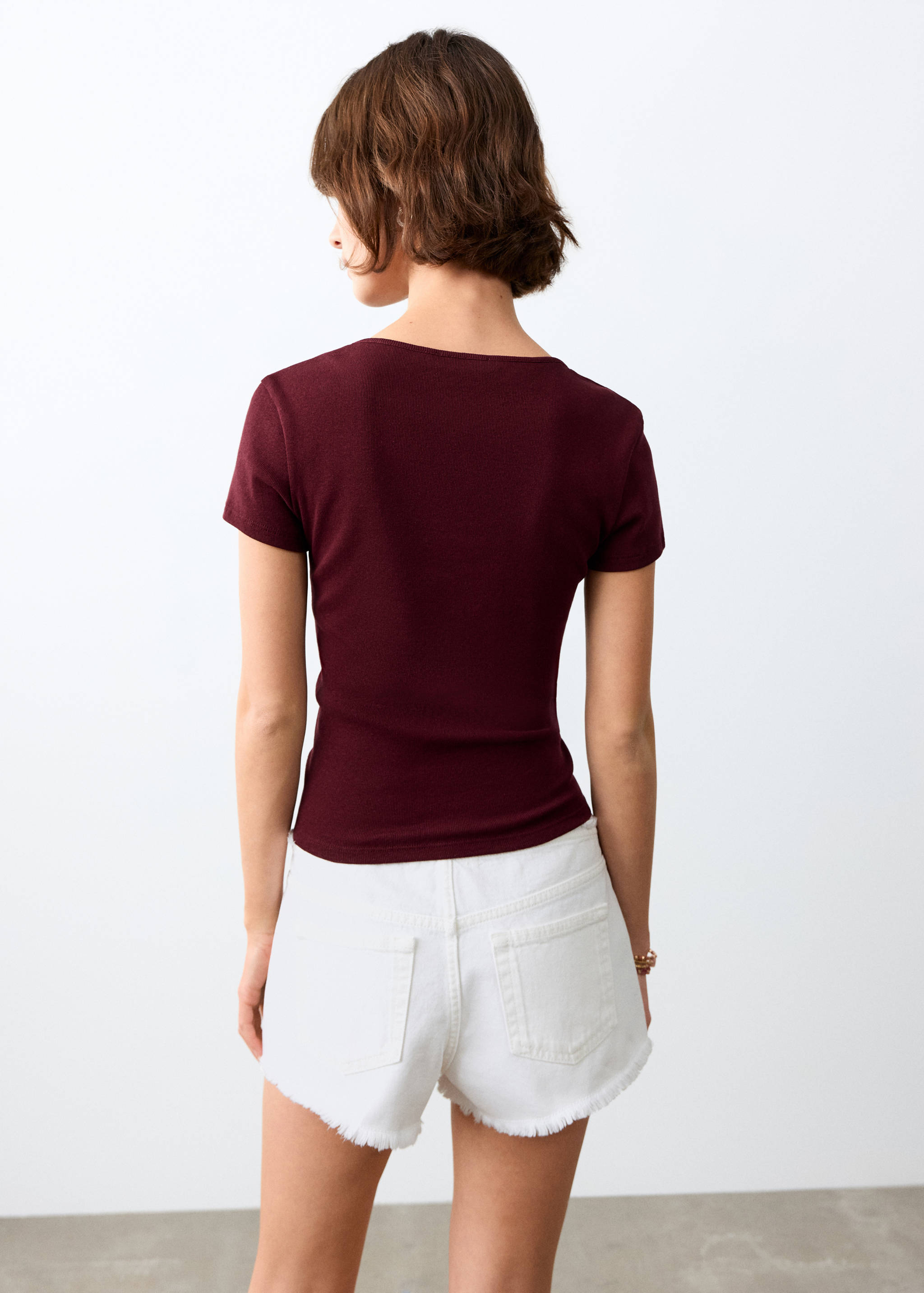 Shorts texans detalls desfilats - Revers de l'article