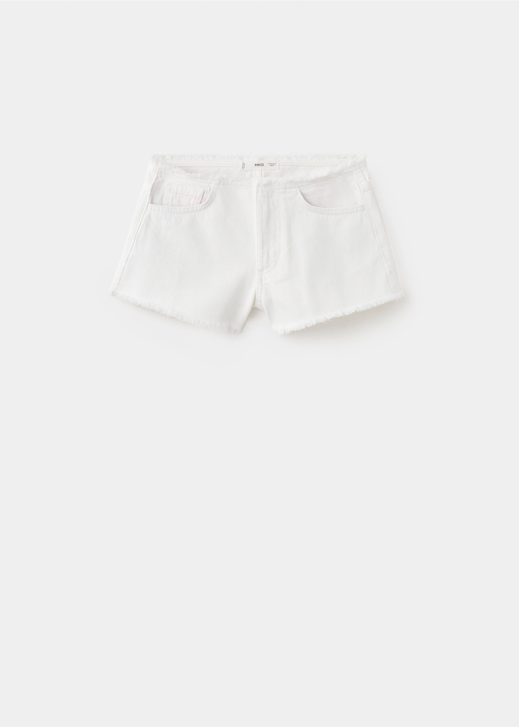 Frayed denim shorts - Article without model, Off White. Ref: 27005964-00.