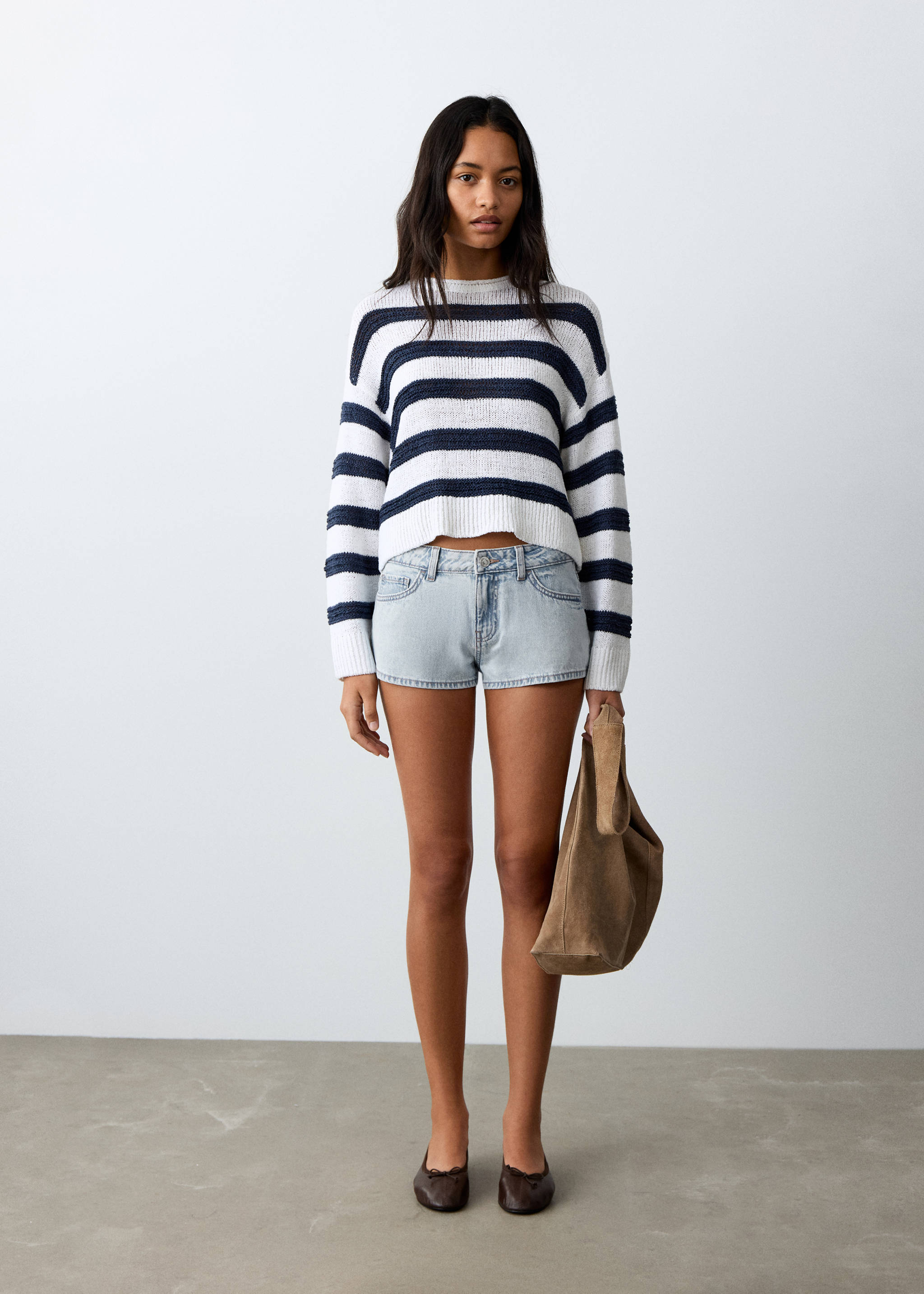 Micro fit low waist shorts - General plane