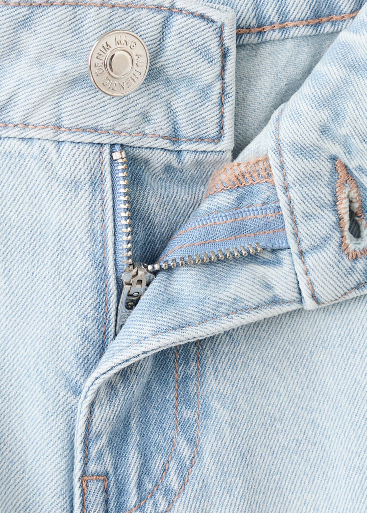 Micro fit low waist shorts — Light Blue