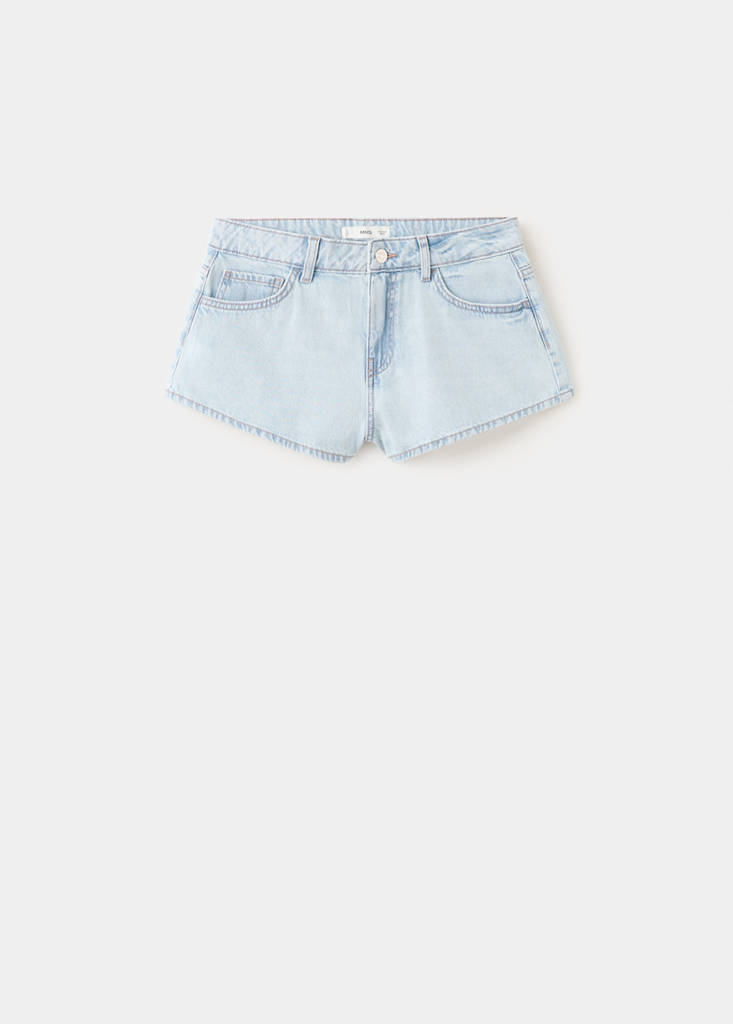 Micro fit low waist shorts — Light Blue