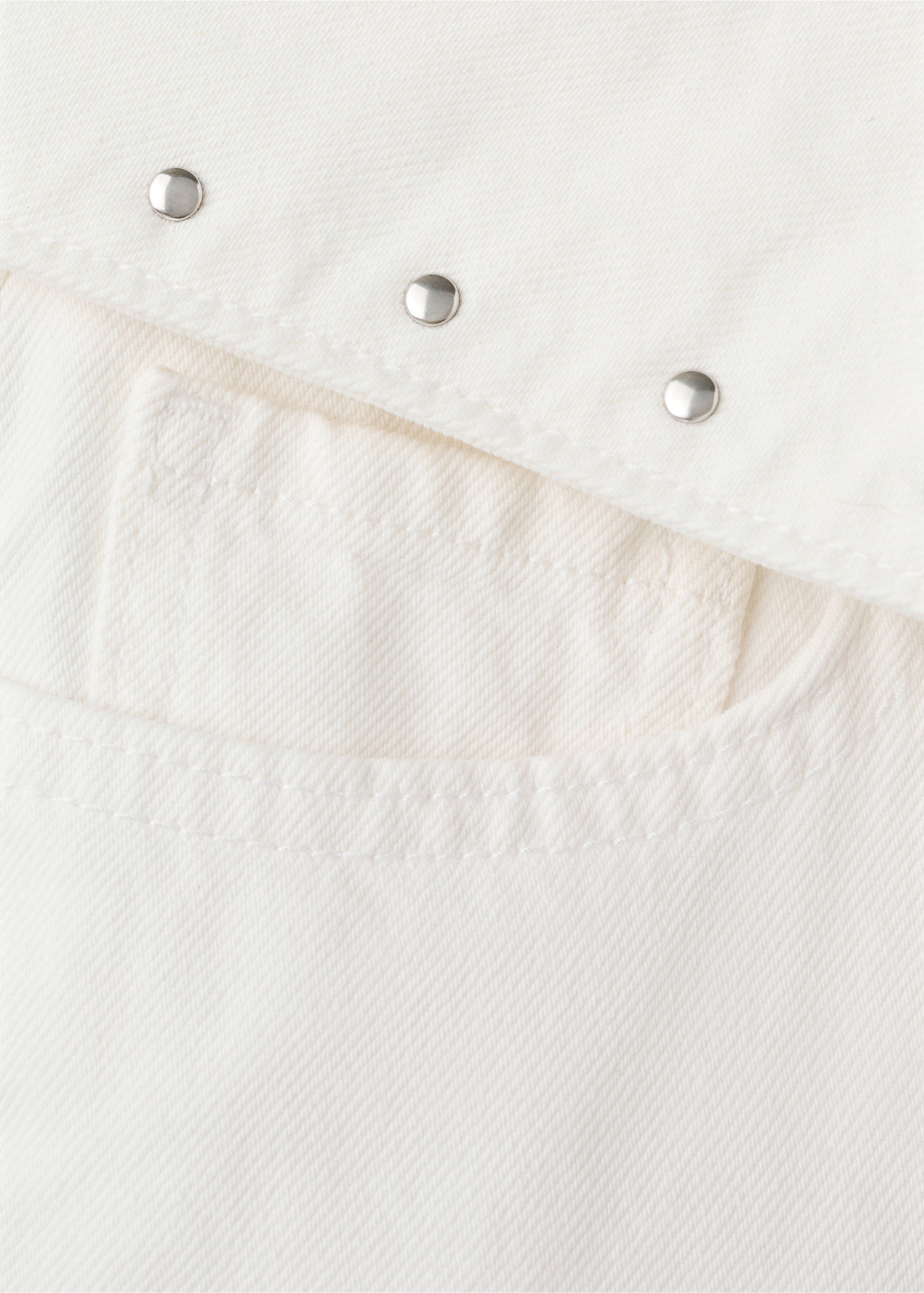 Studded turn-up mini shorts - Details of the article 0, Off White. Ref: 27005967-00.