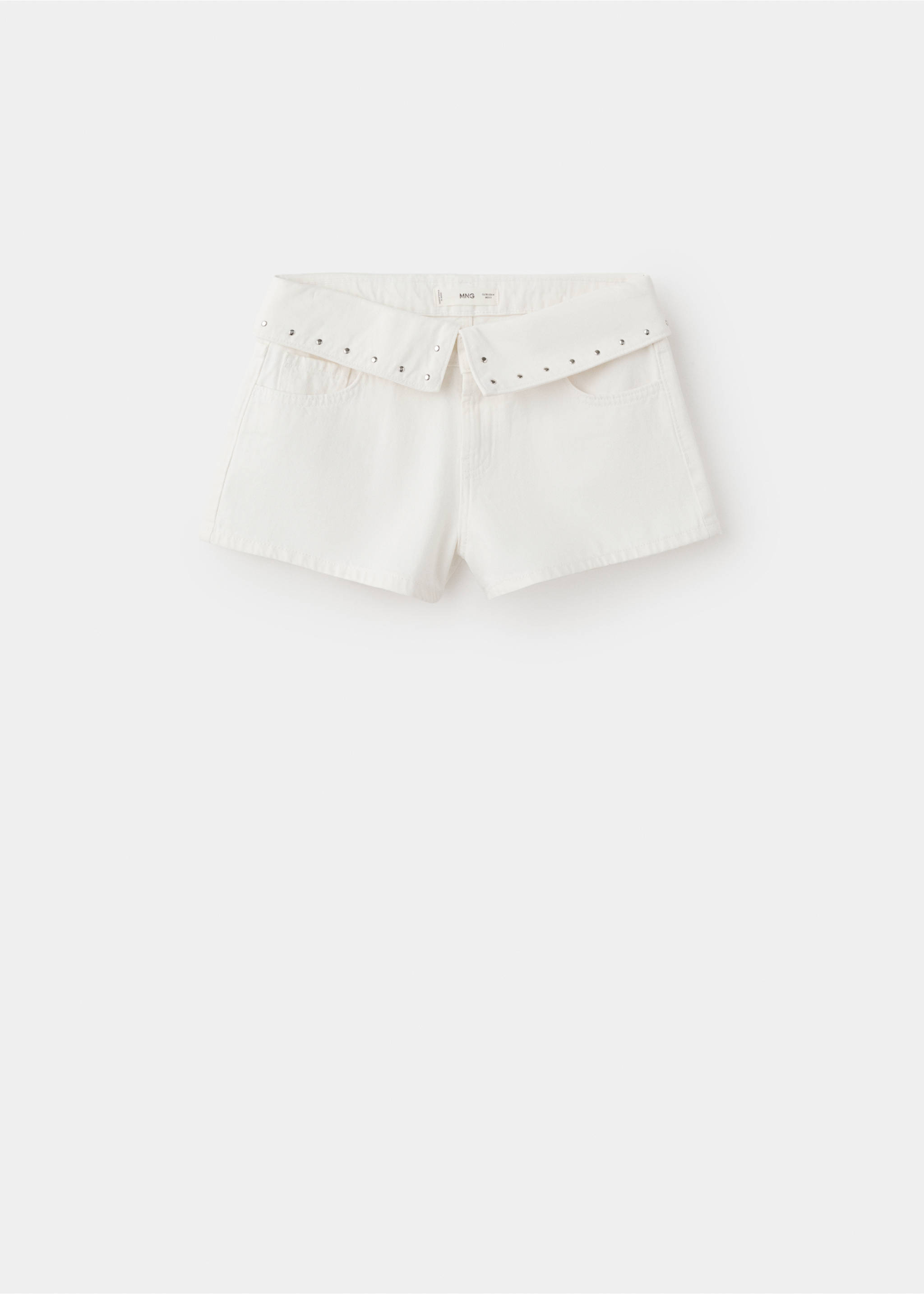Mini shorts vuelta tachas - Artículo sin modelo, Blanco roto. Ref: 27005967-00.