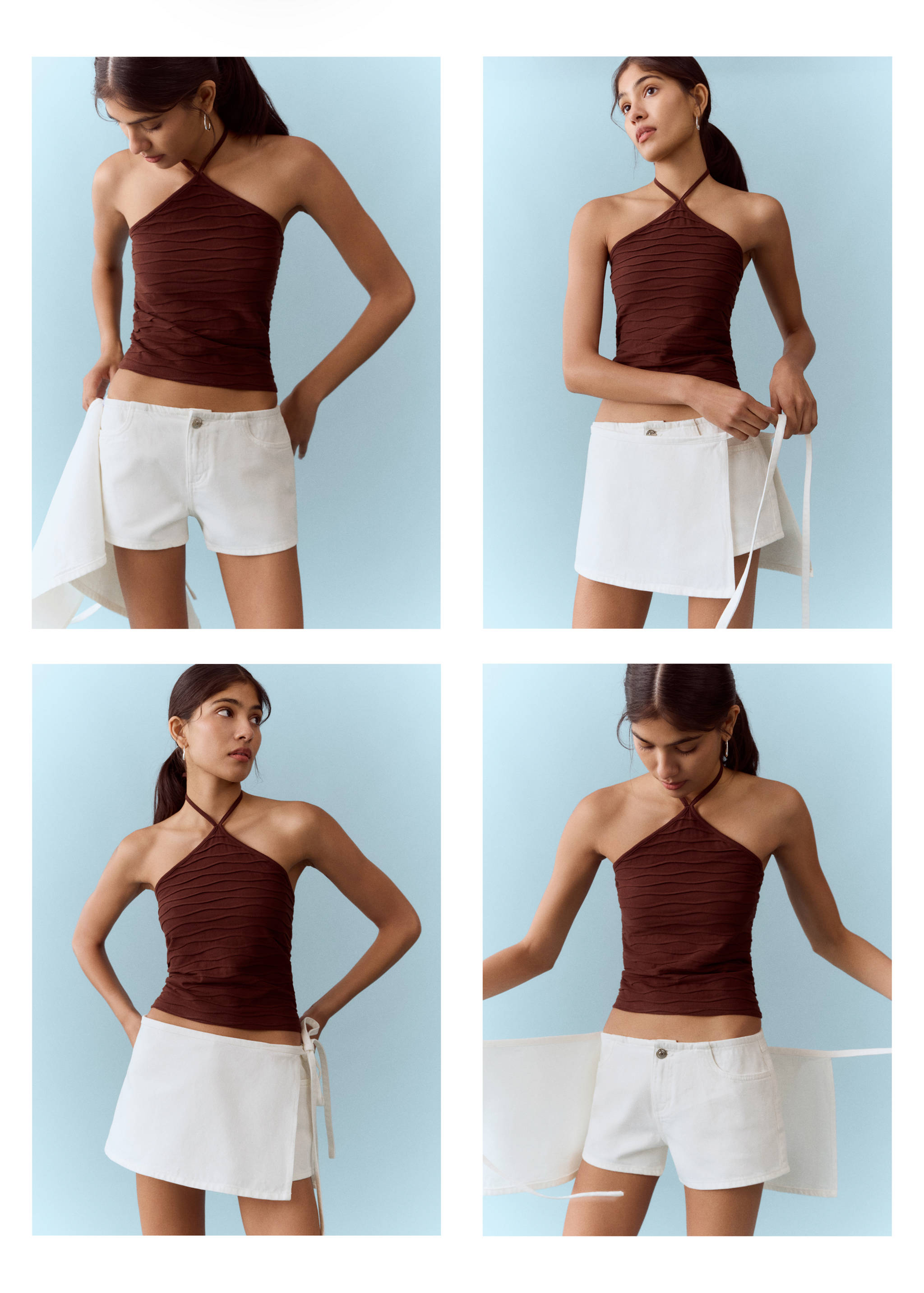 Shorts detall mocador extraïble - Detall de l'article 2