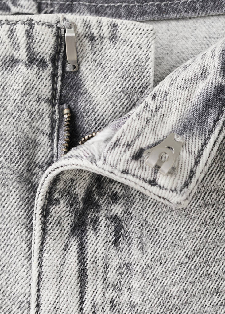 Mirror mini shorts — Denim Grey