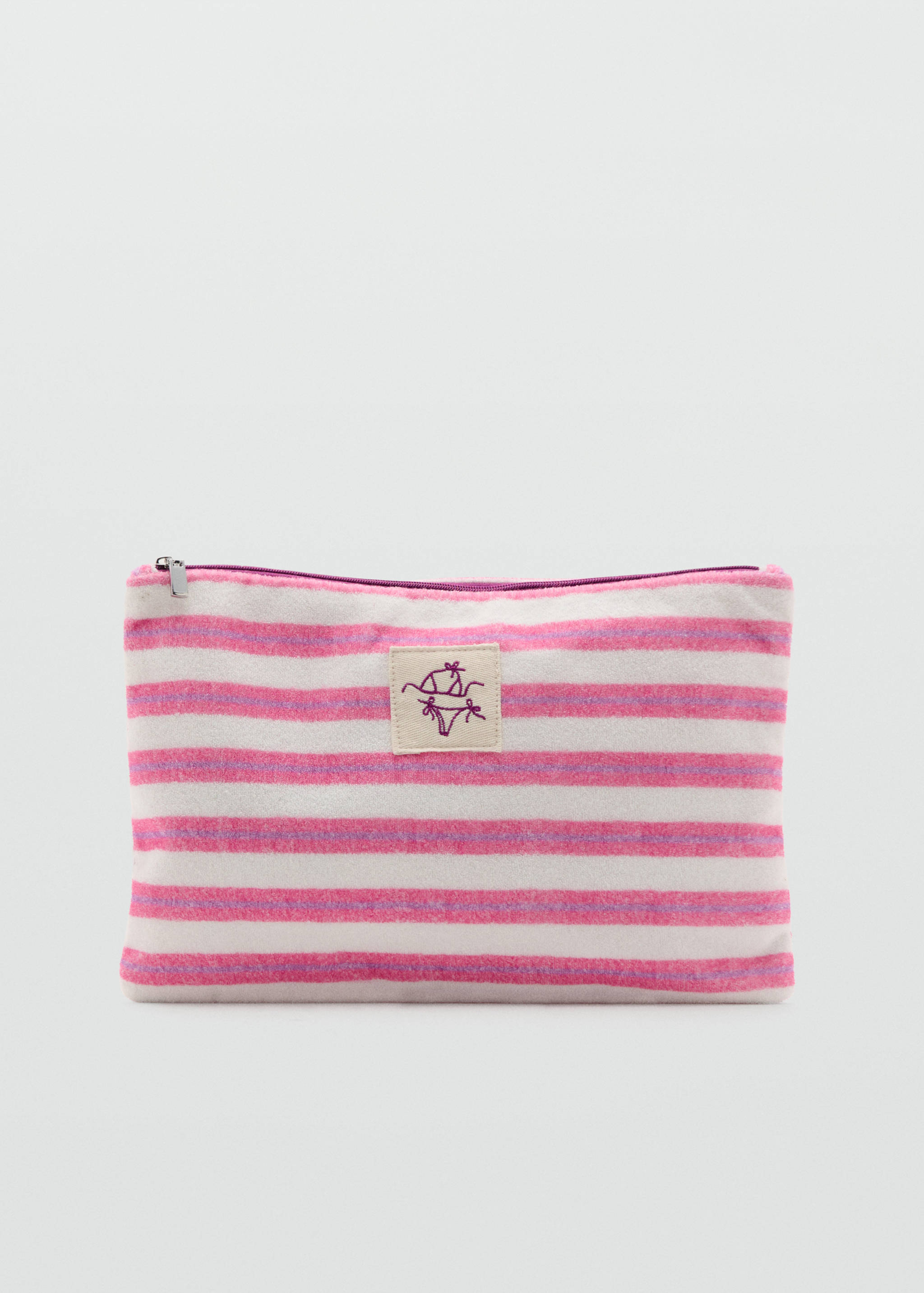 Striped cotton toiletry bag - Article without model