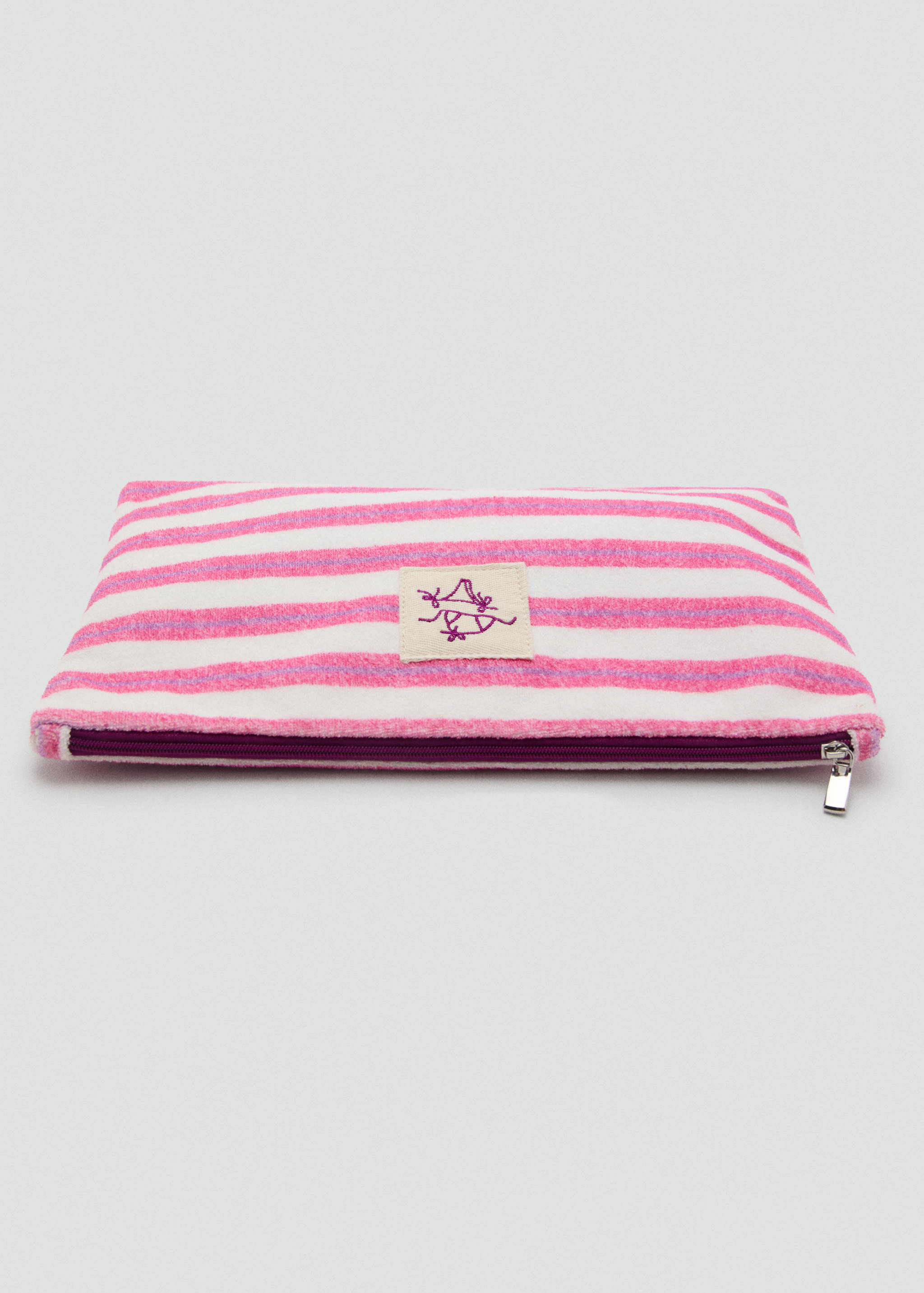 Striped cotton toiletry bag - Details of the article 1