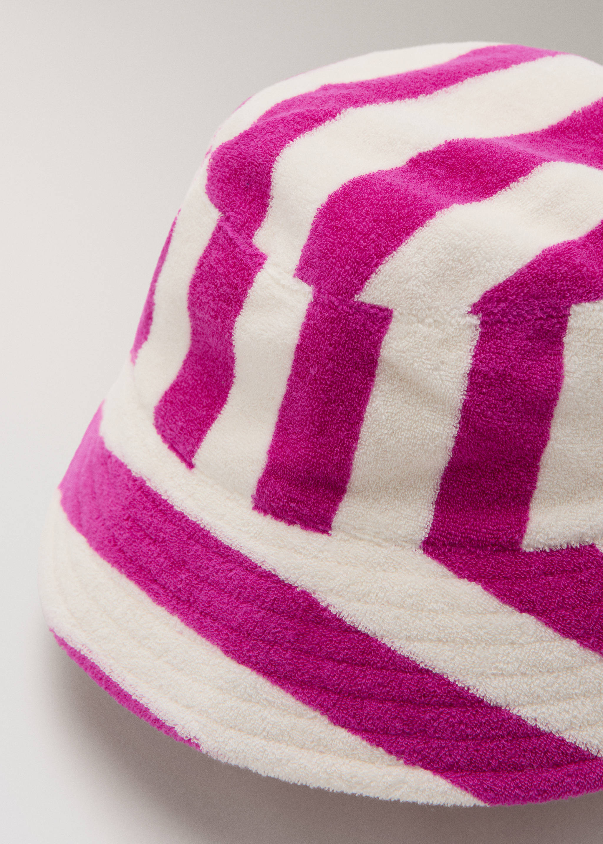 Striped terry cloth bucket hat - Medium plane