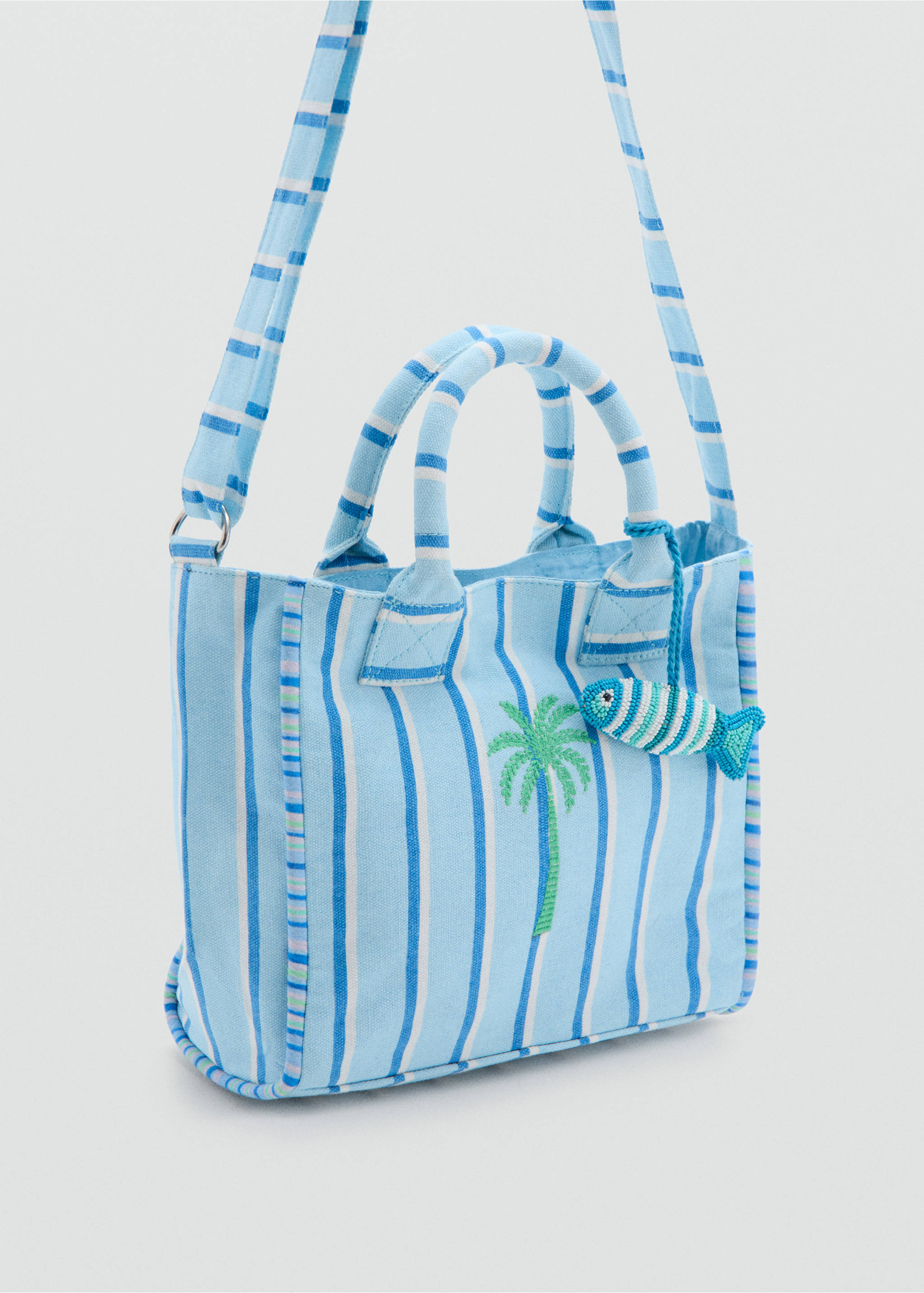 Palm tree crossbody bag - Medium plane, Sky Blue. Ref: 27005975-00.
