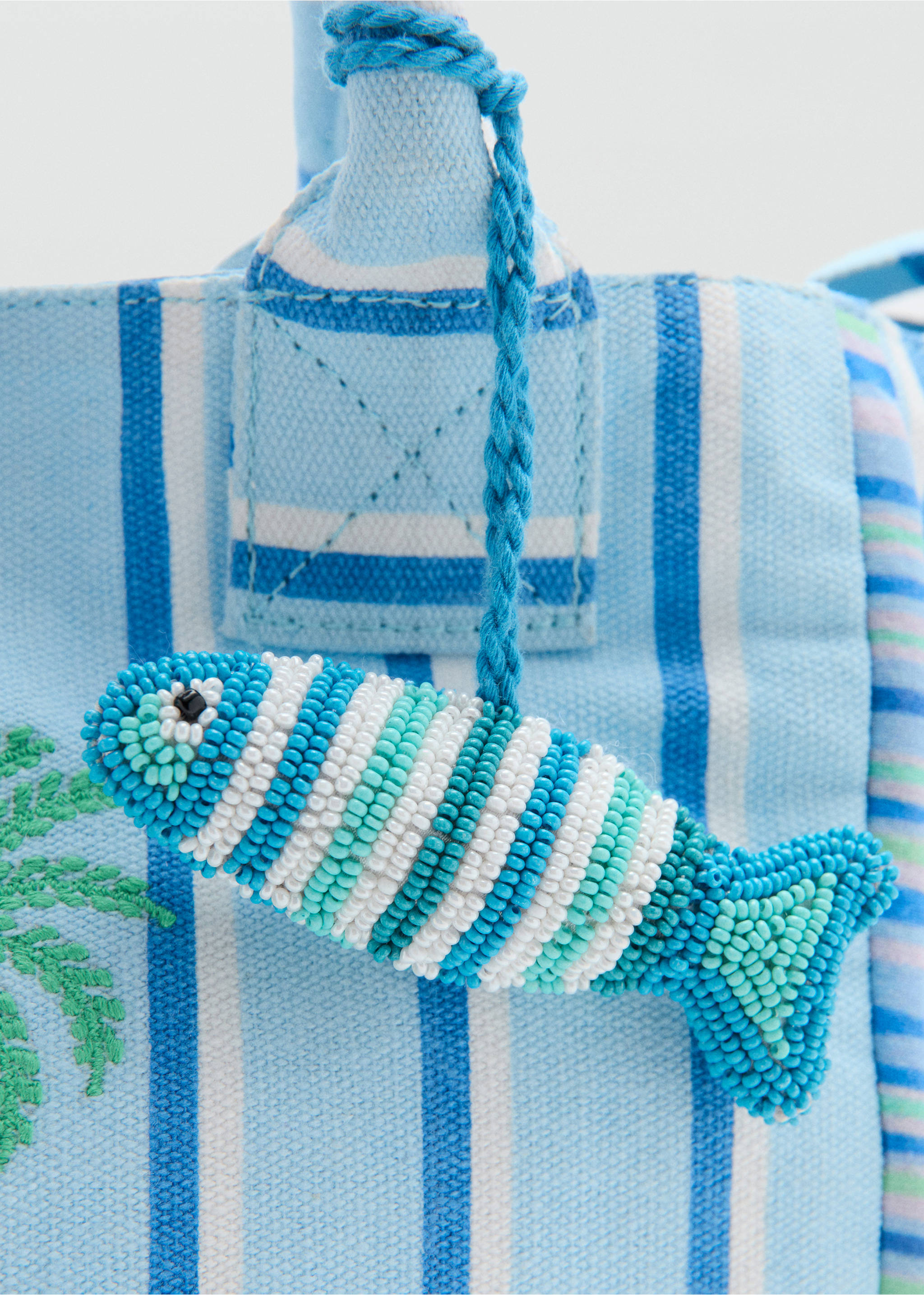 Palm tree crossbody bag - Details of the article 1, Sky Blue. Ref: 27005975-00.