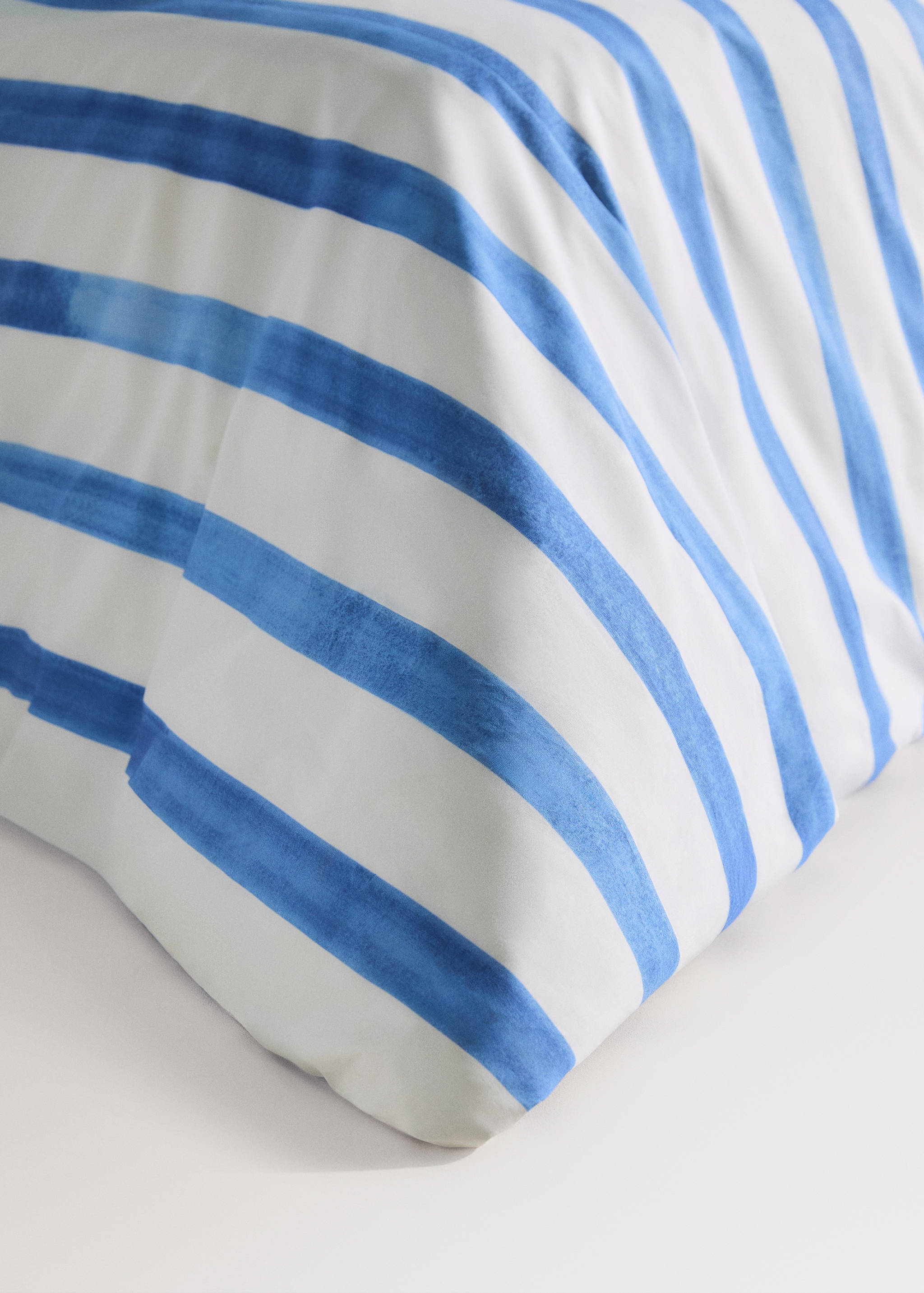 Wasserfarben-Karomuster Bettbezug aus Baumwollperkal für Bett 150/160 cm - Detail des Artikels 8