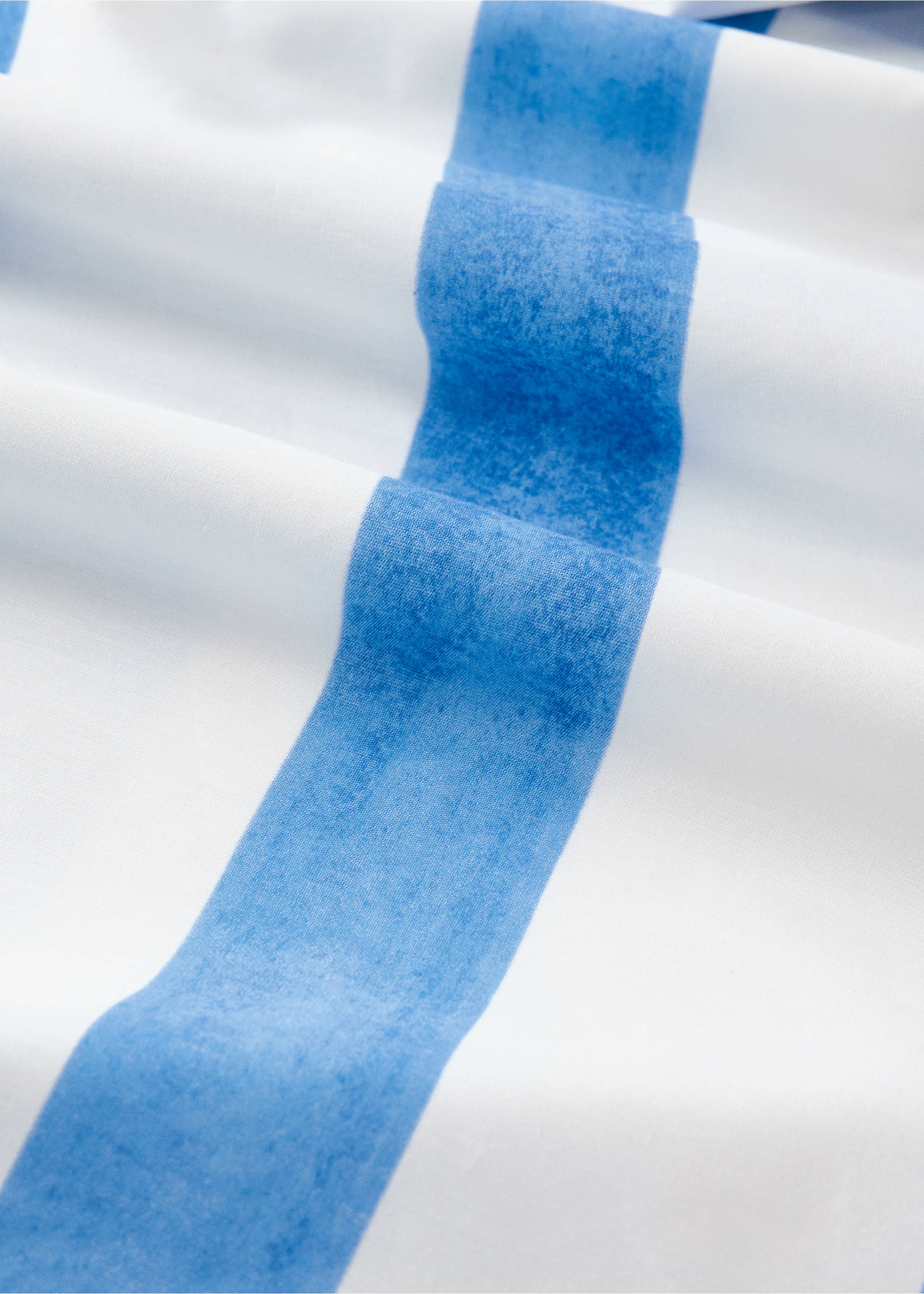 Watercolour Check Percale Cotton Duvet Cover for 180/200 cm Bed - Details of the article 1, Blue. Ref: 27005981-00.