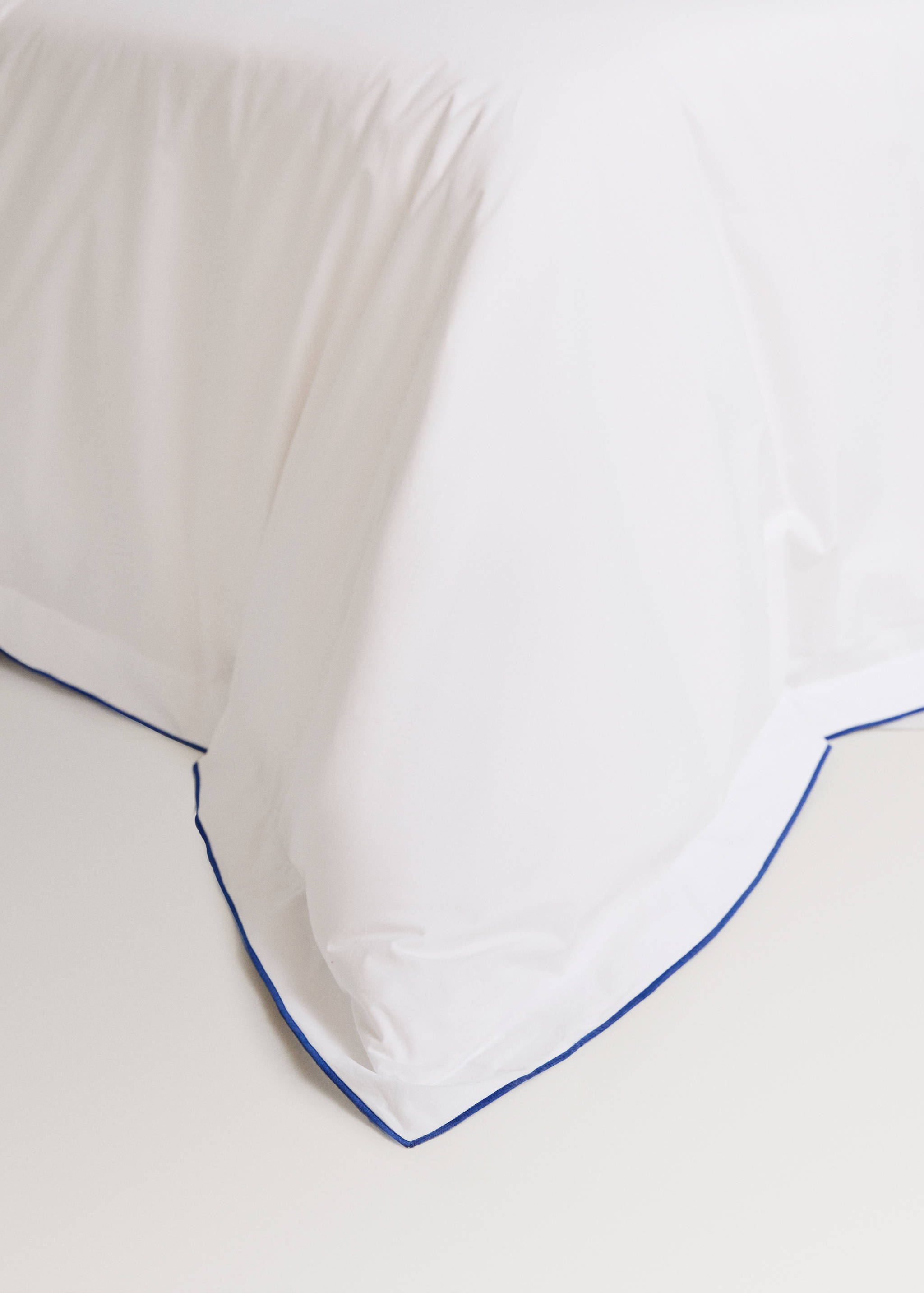 Housse de couette percale de coton 200 fils overlock  contraste lit 180/200 cm - Détail de l'article 8
