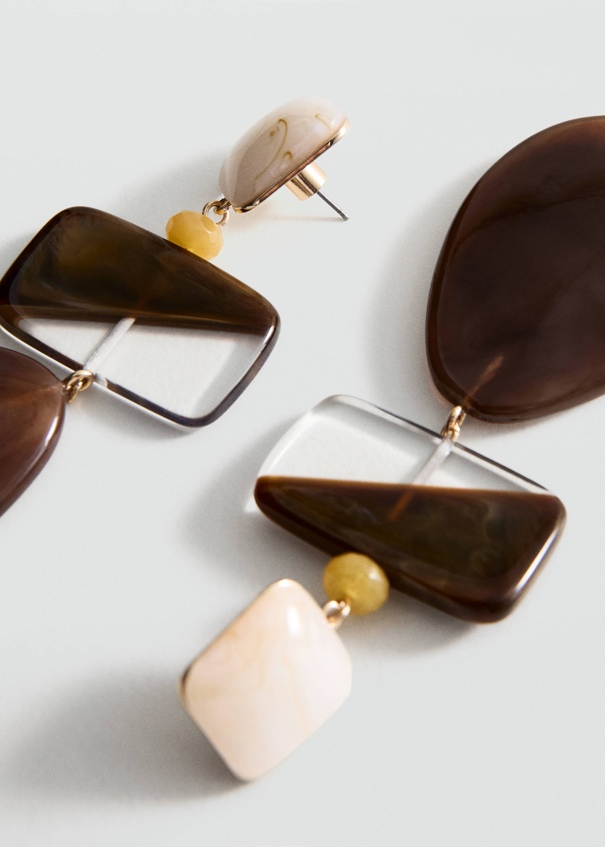 Boucles d'oreilles pendentifs combinés - Plan moyen