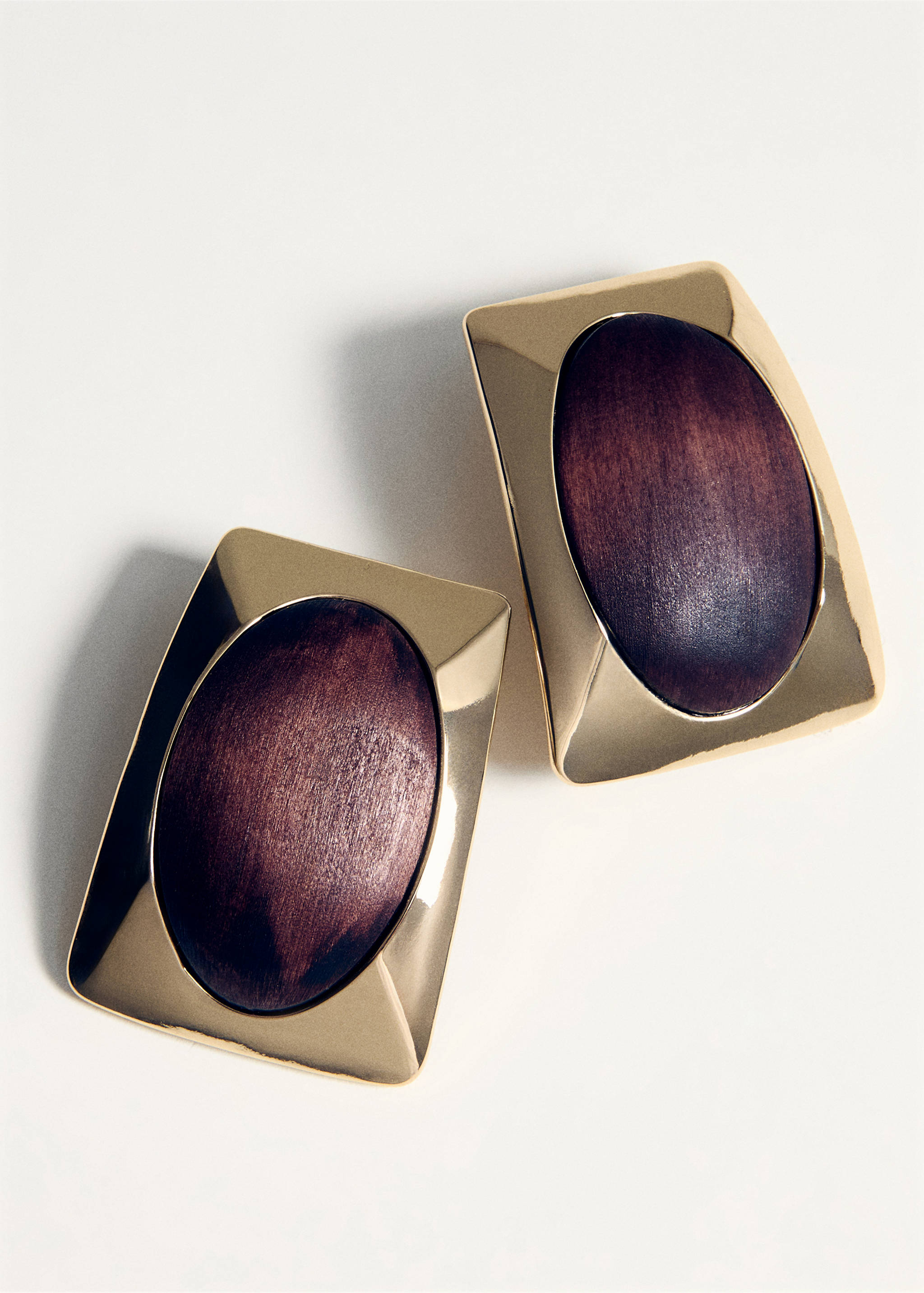 Combined wood earrings - Details of the article 5