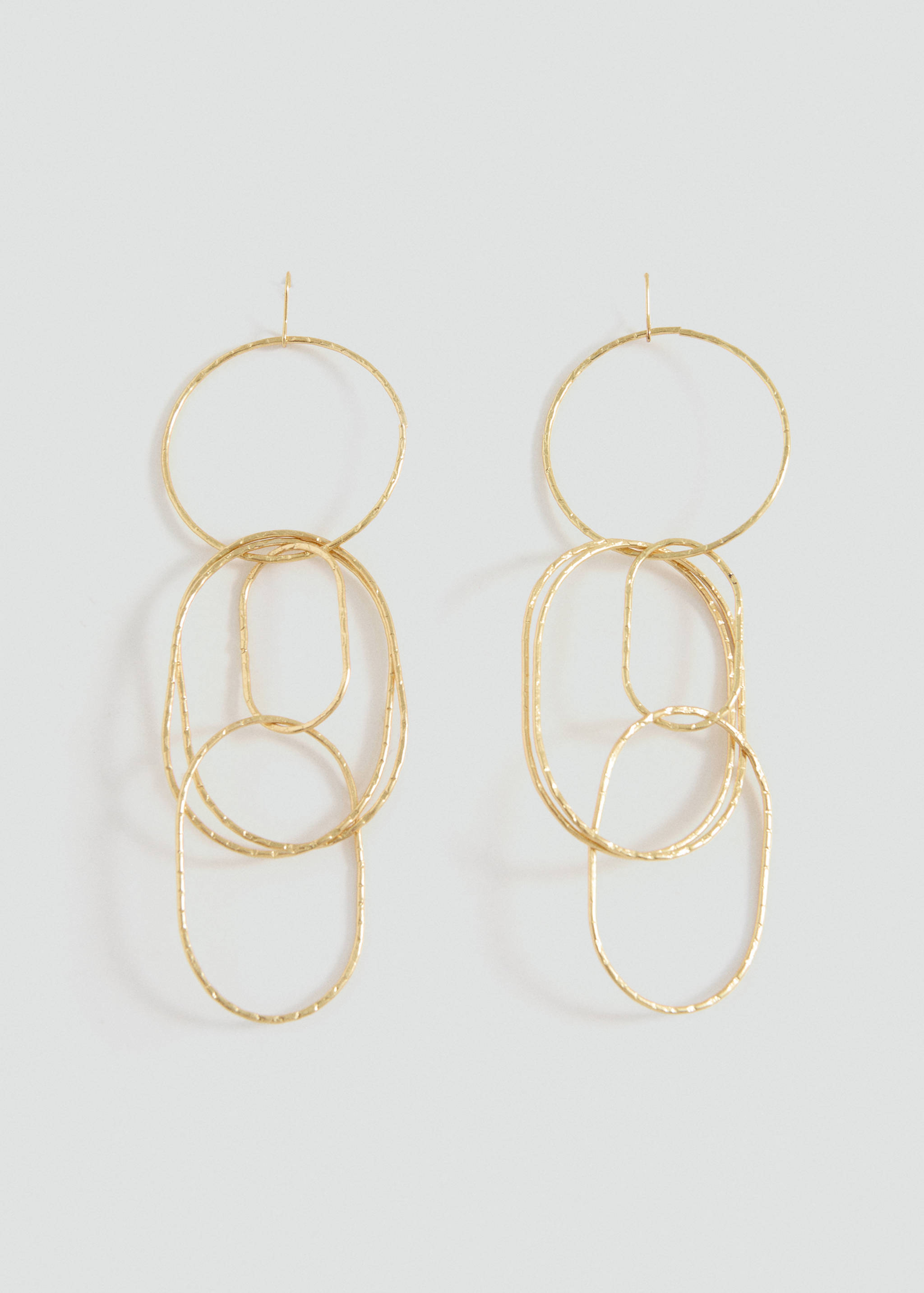 Перекрещенные серьги-кольца - Изделие без модели