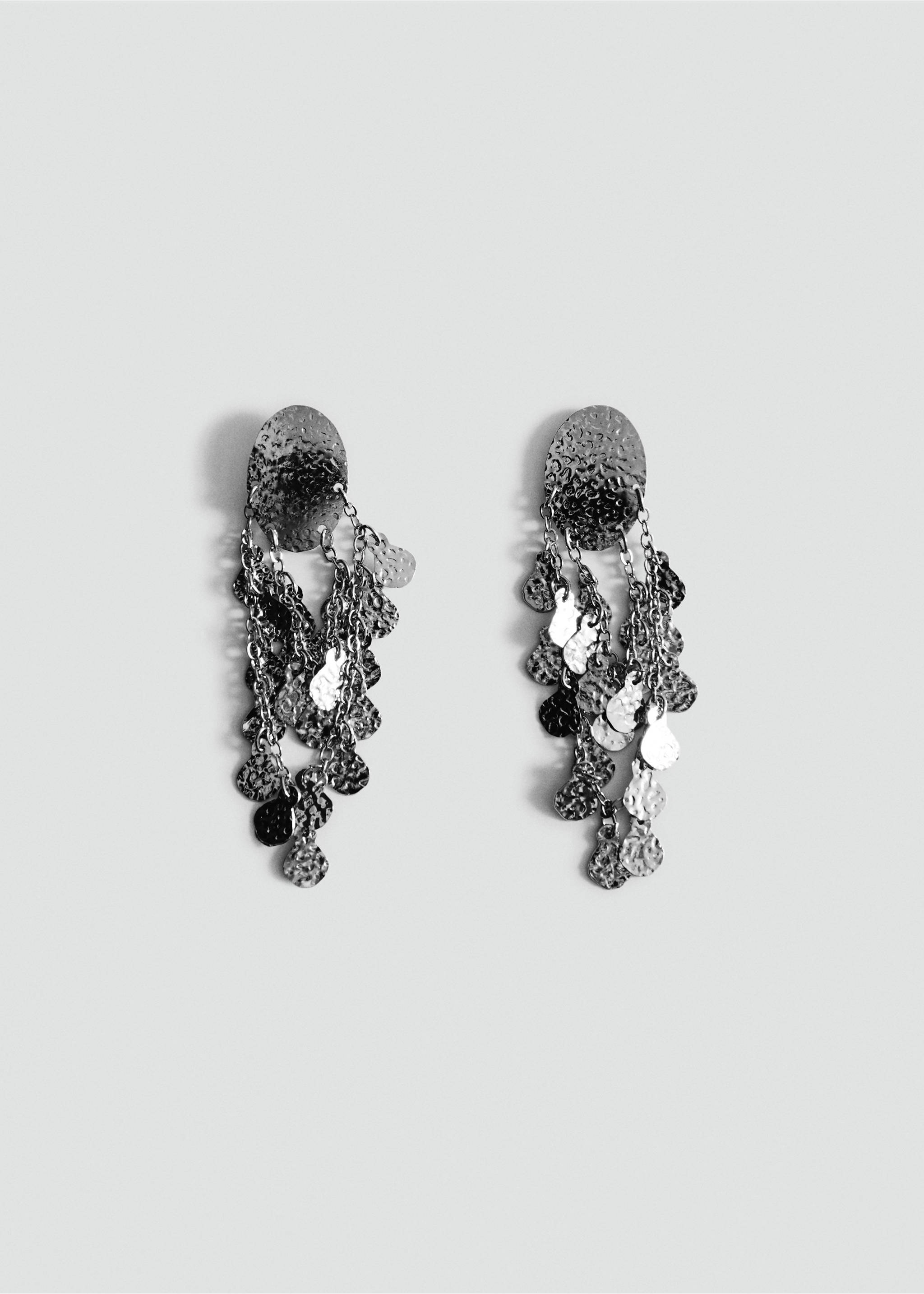 Beaded drop earrings - Article without model, Silver. Ref: 27005997-00.