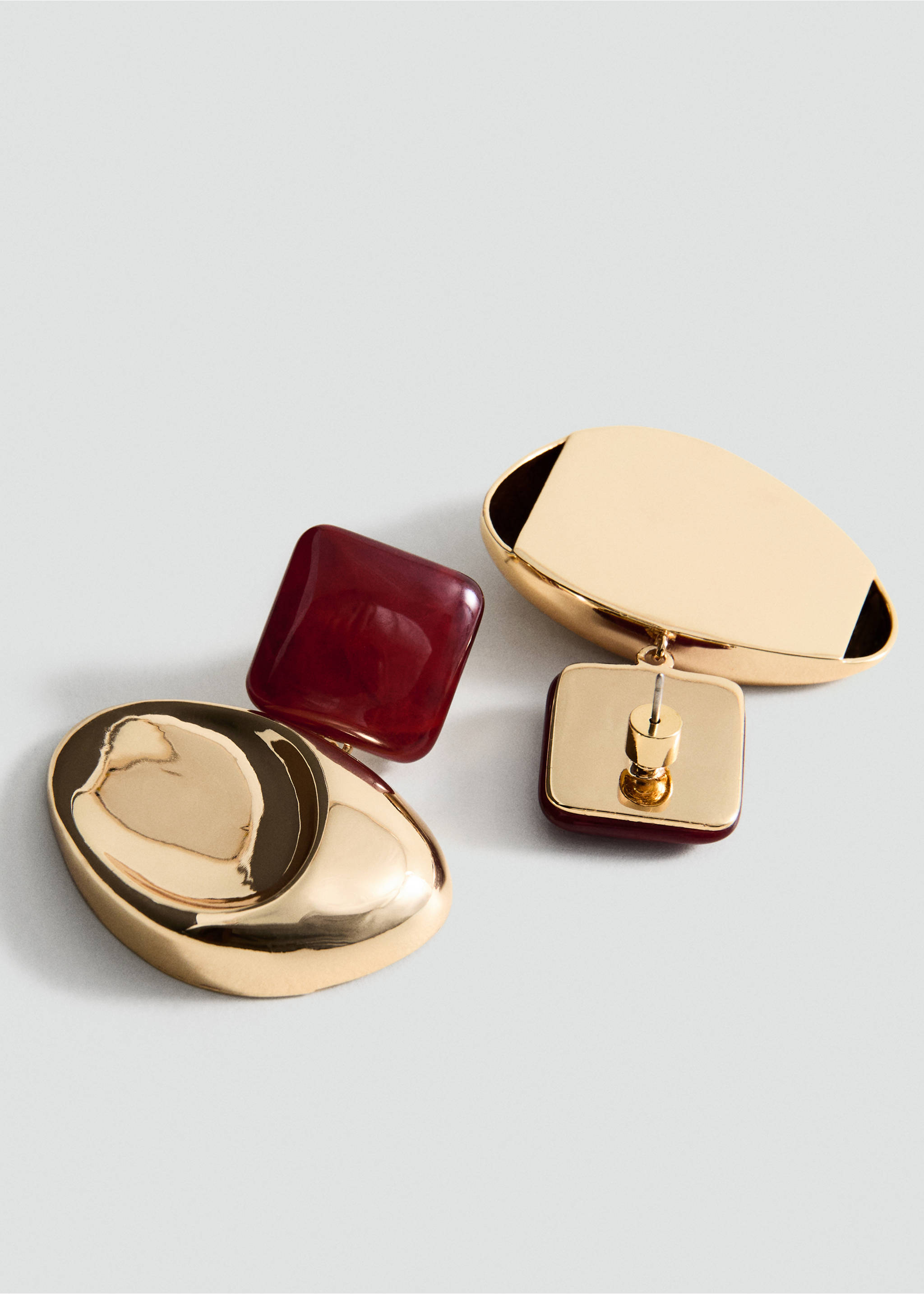 Mixed pendant earrings - Medium plane, Gold. Ref: 27006002-00.