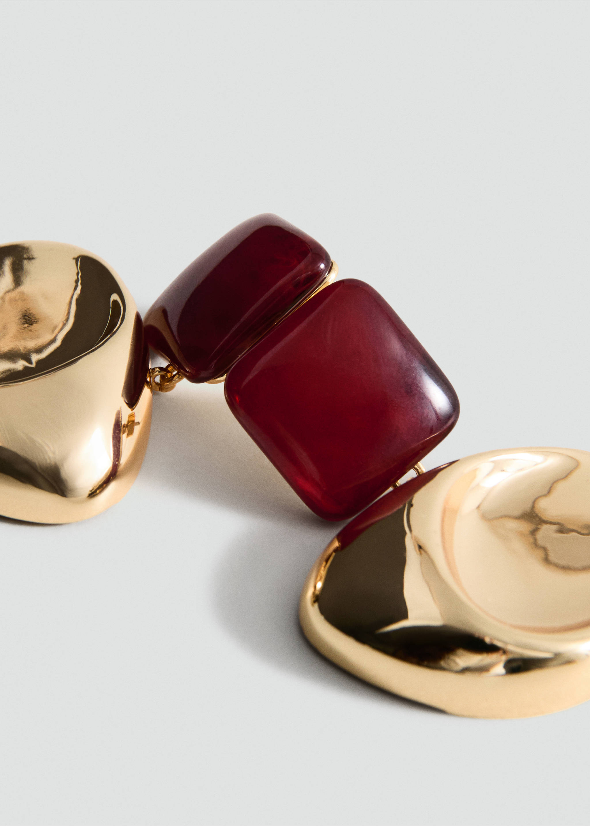 Mixed pendant earrings - Details of the article 1, Gold. Ref: 27006002-00.