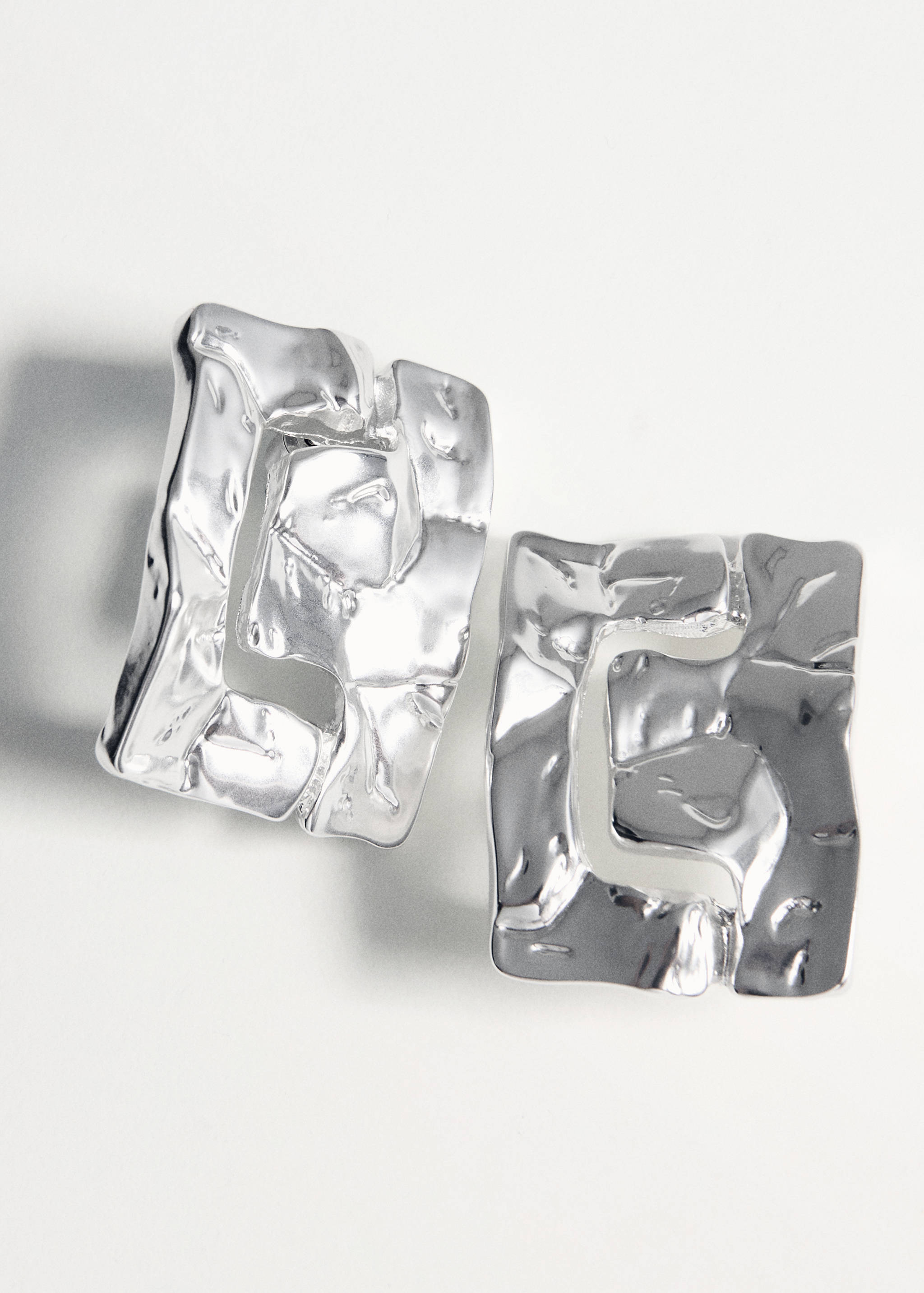 Square metallic earrings - Details of the article 5