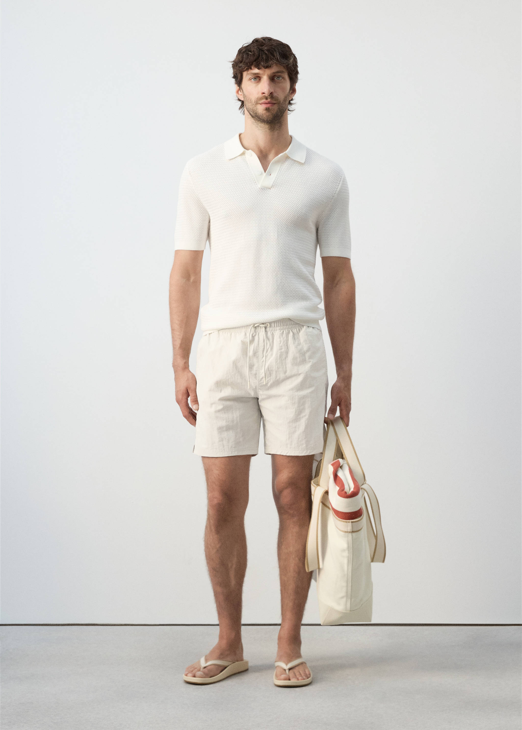 Basic drawstring swimsuit - General plane