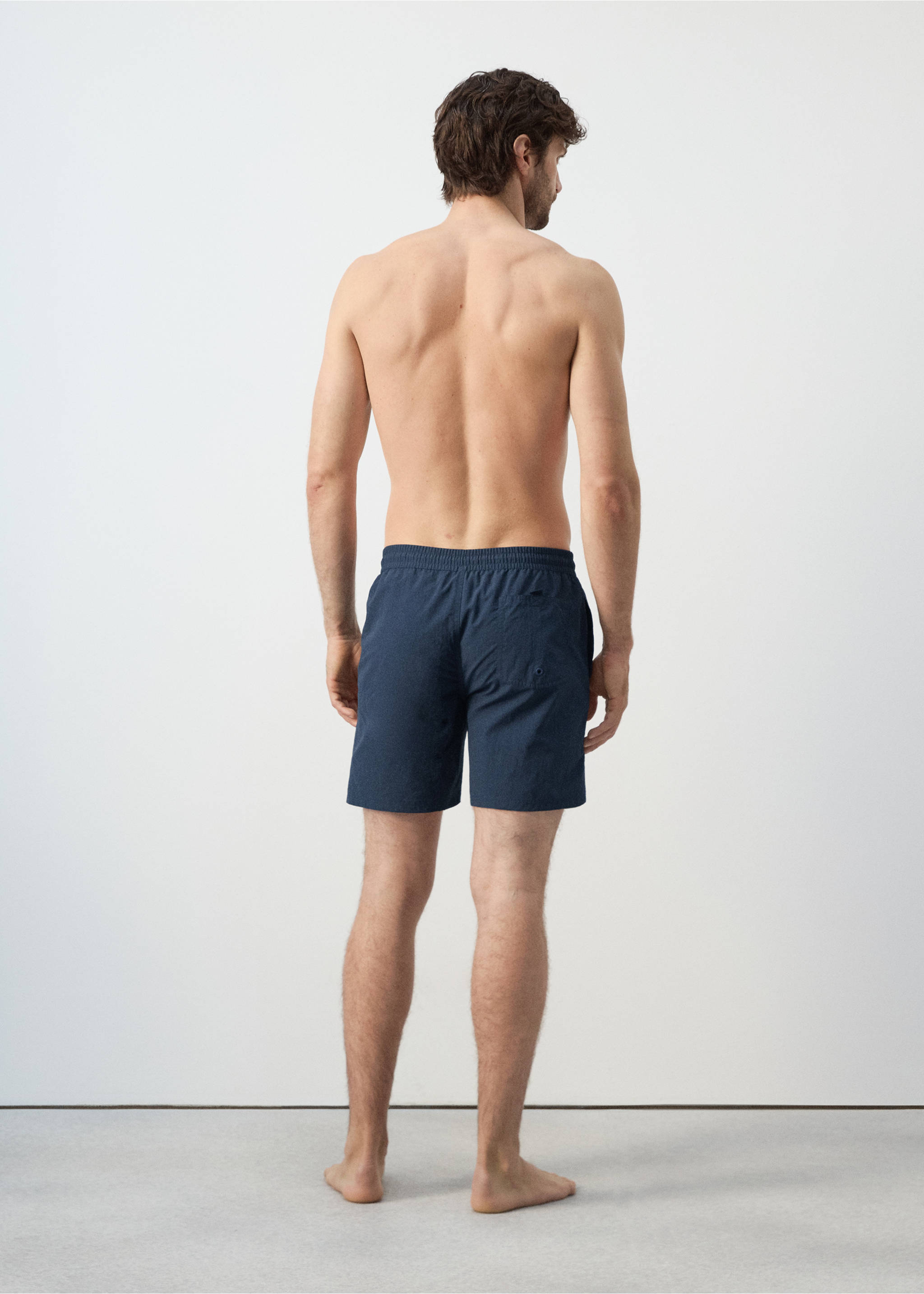 Banyador bàsic cordill - Revers de l'article, Blau marí fosc. Ref: 27006007-00.