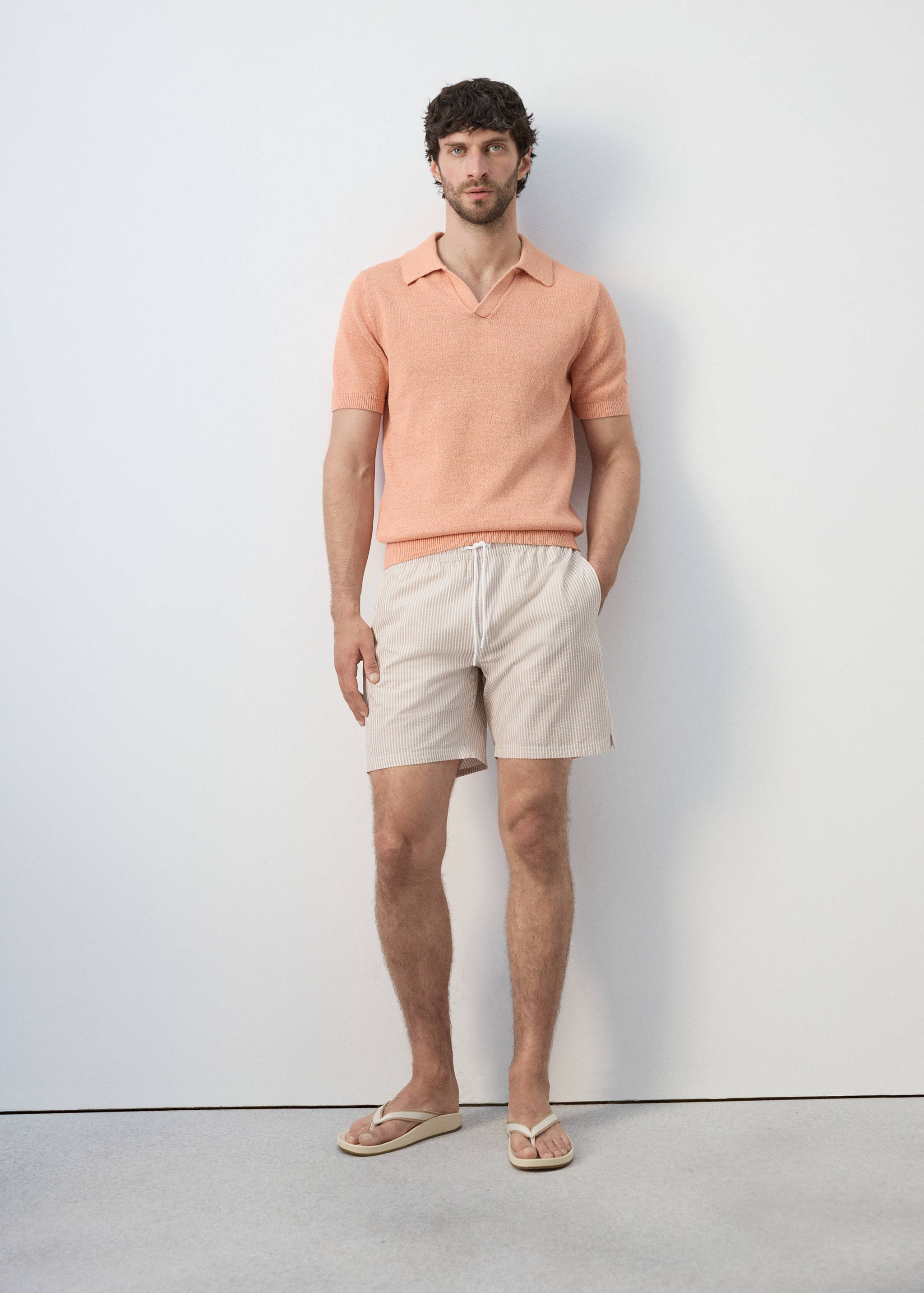 Badeshorts mit Seersucker-Effekt - Detail des Artikels 4