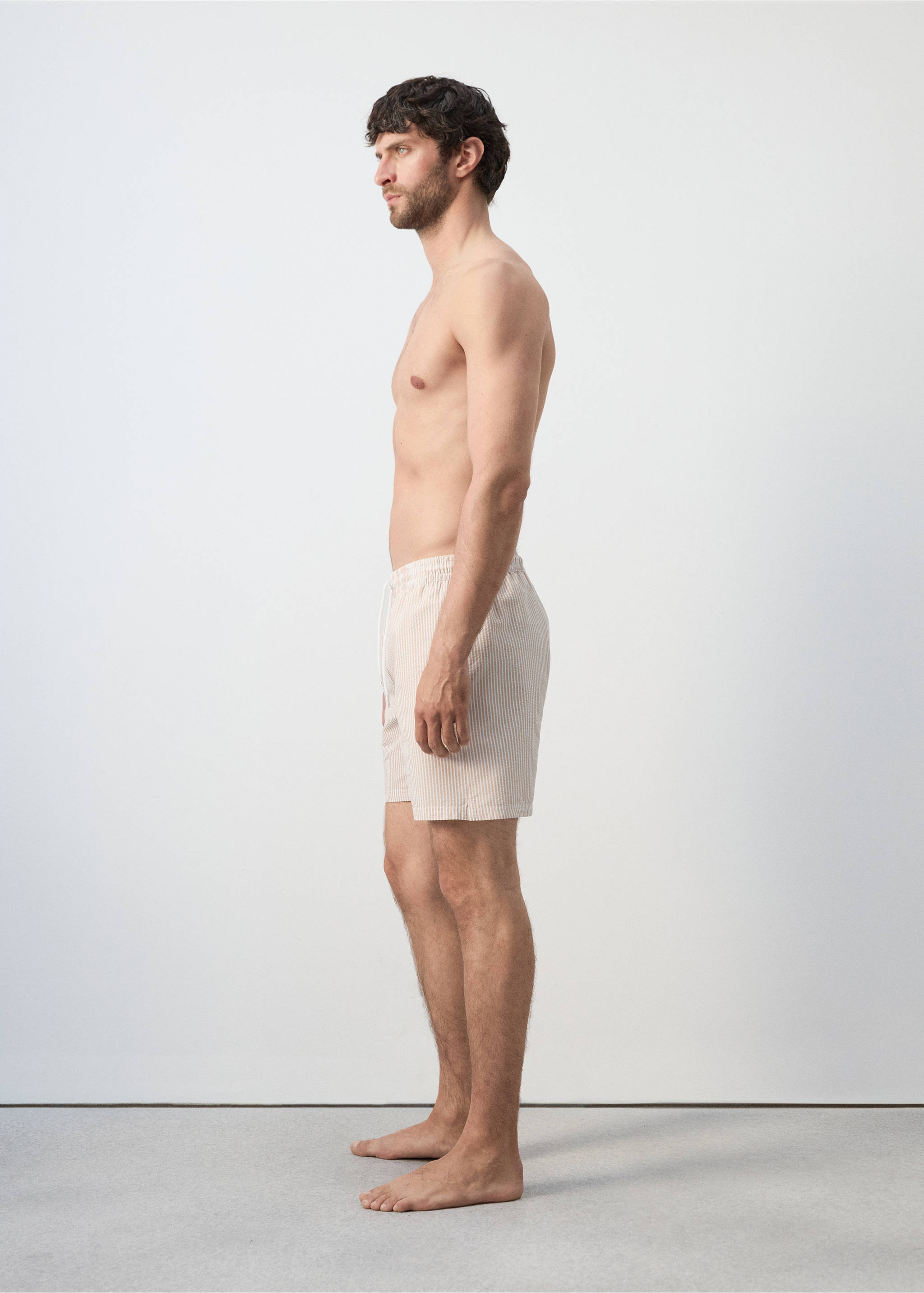 Bañador efecto seersucker - Detalle del artículo 2, Arena. Ref: 27006008-00.