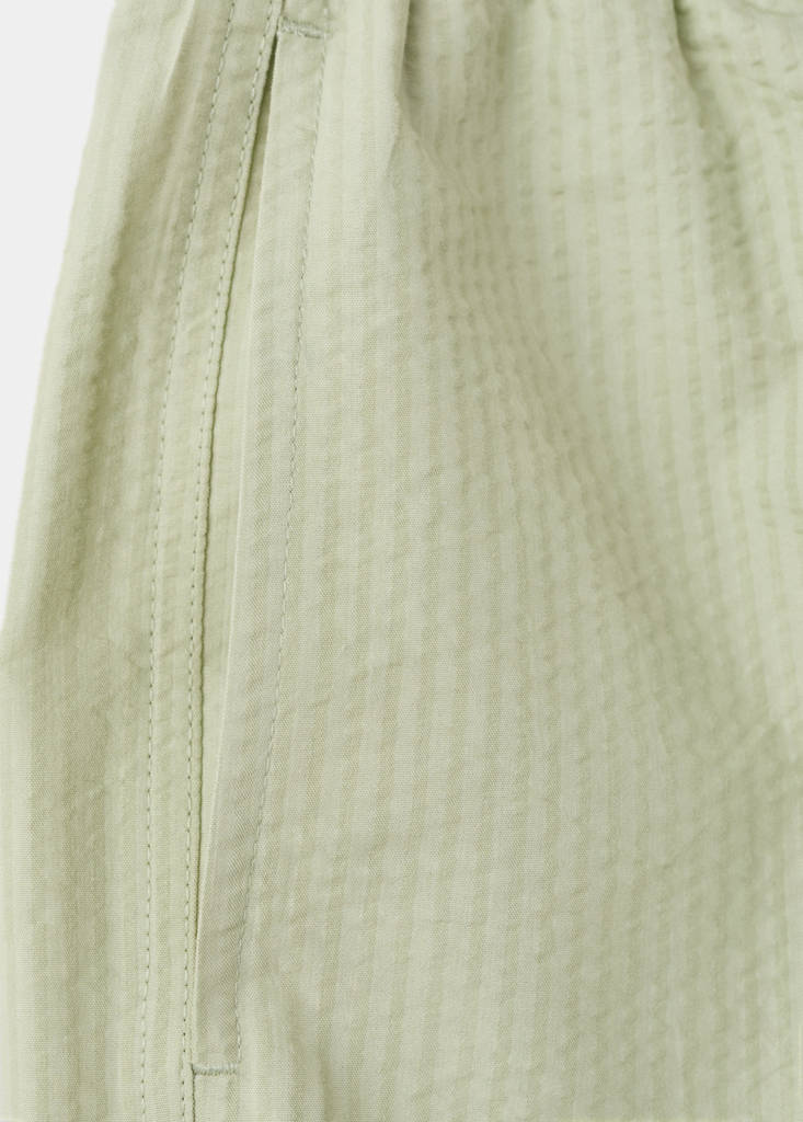 Seersucker swimming trunks — Pastel Green