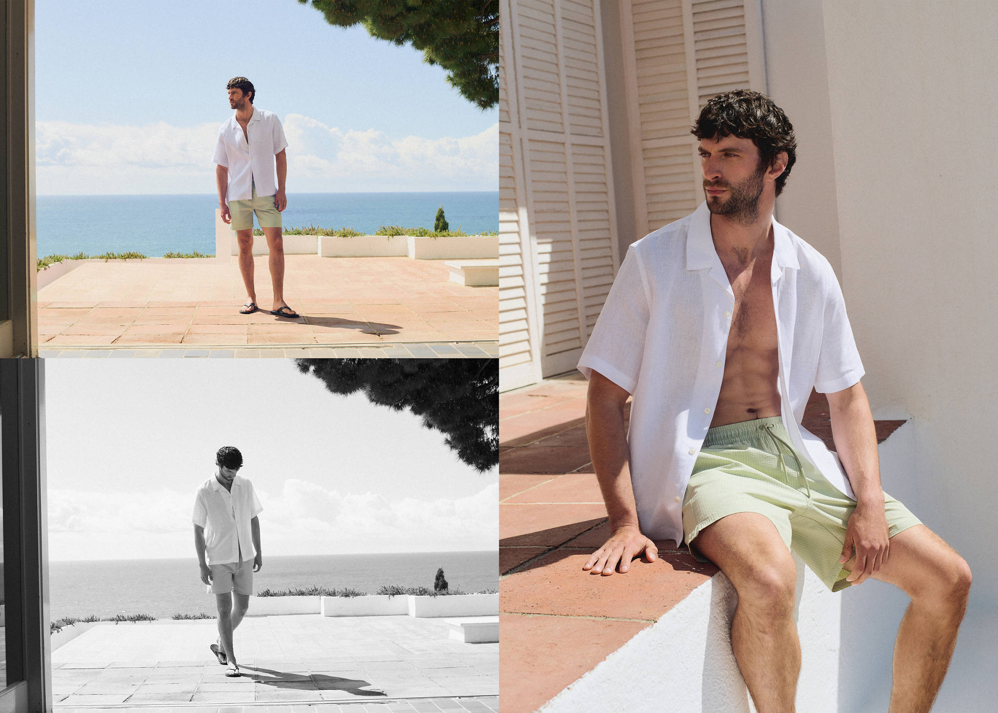 Seersucker swimming trunks - Panoramic plane