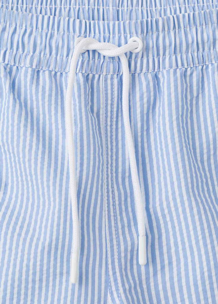 Seersucker swimming trunks — Sky Blue