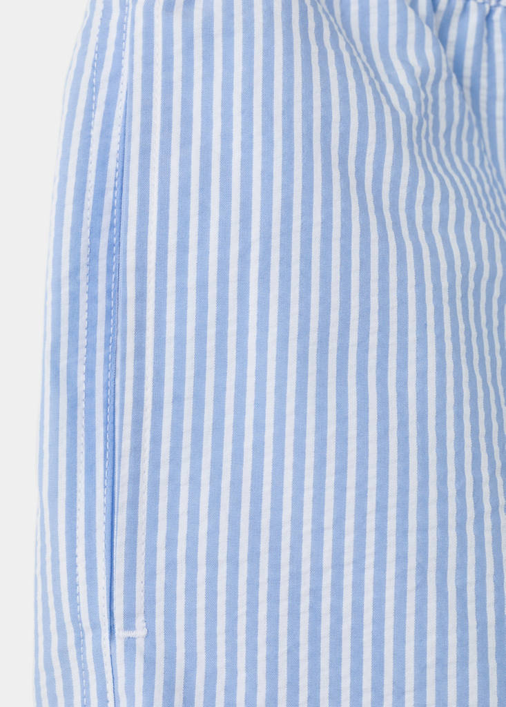 Seersucker swimming trunks — Sky Blue