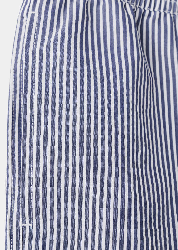 Seersucker swimming trunks — Dark Navy