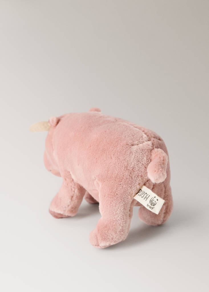 Hippo Plush Toy - WWF — Pastel Pink