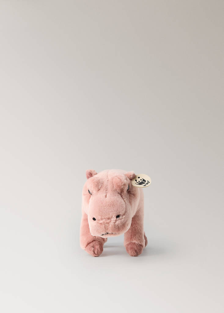 Hippo Plush Toy - WWF — Pastel Pink