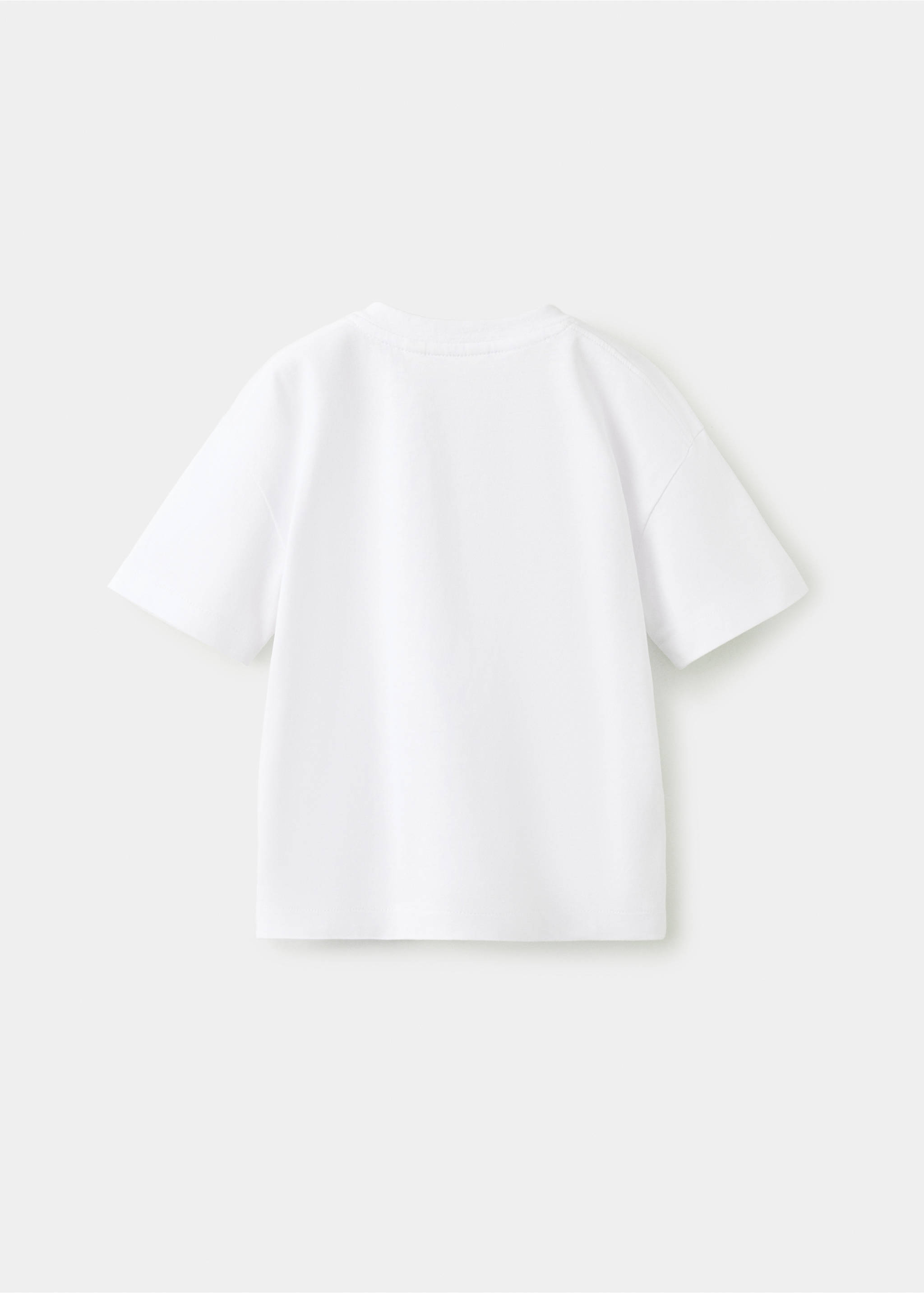 Camiseta algodón botones - Reverso del artículo, Blanco. Ref: 27006352-00.