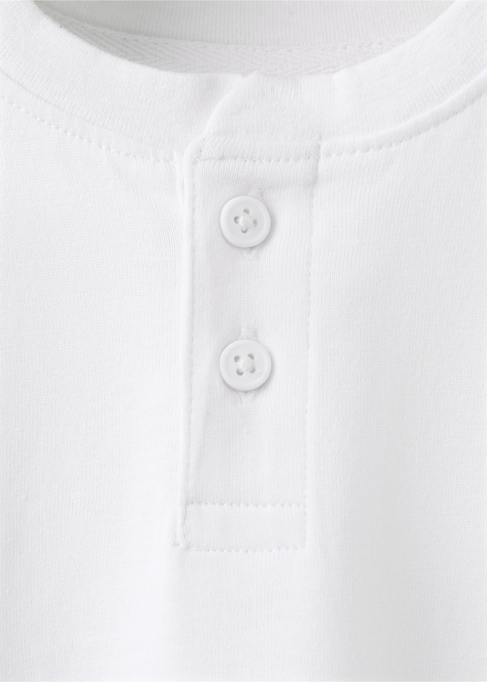 Camiseta algodón botones - Detalle del artículo 8, Blanco. Ref: 27006352-00.