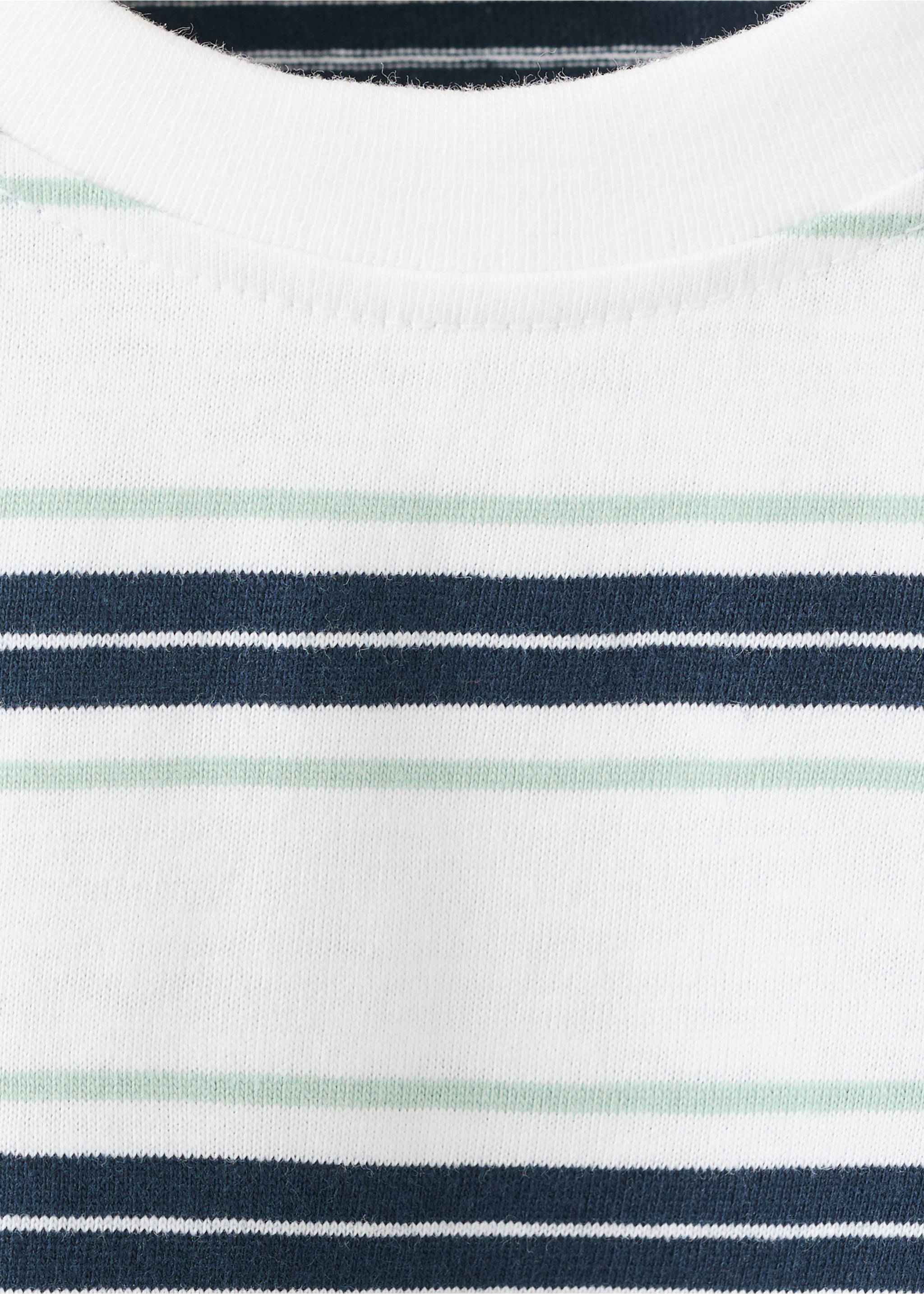 Dvoubarevné pruhované tričko - Detail zboží 8, Námořnická modrá. Ref: 27006354-00.