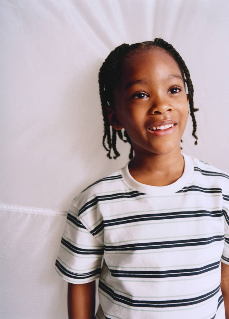 Monochrome striped T-shirt — Navy