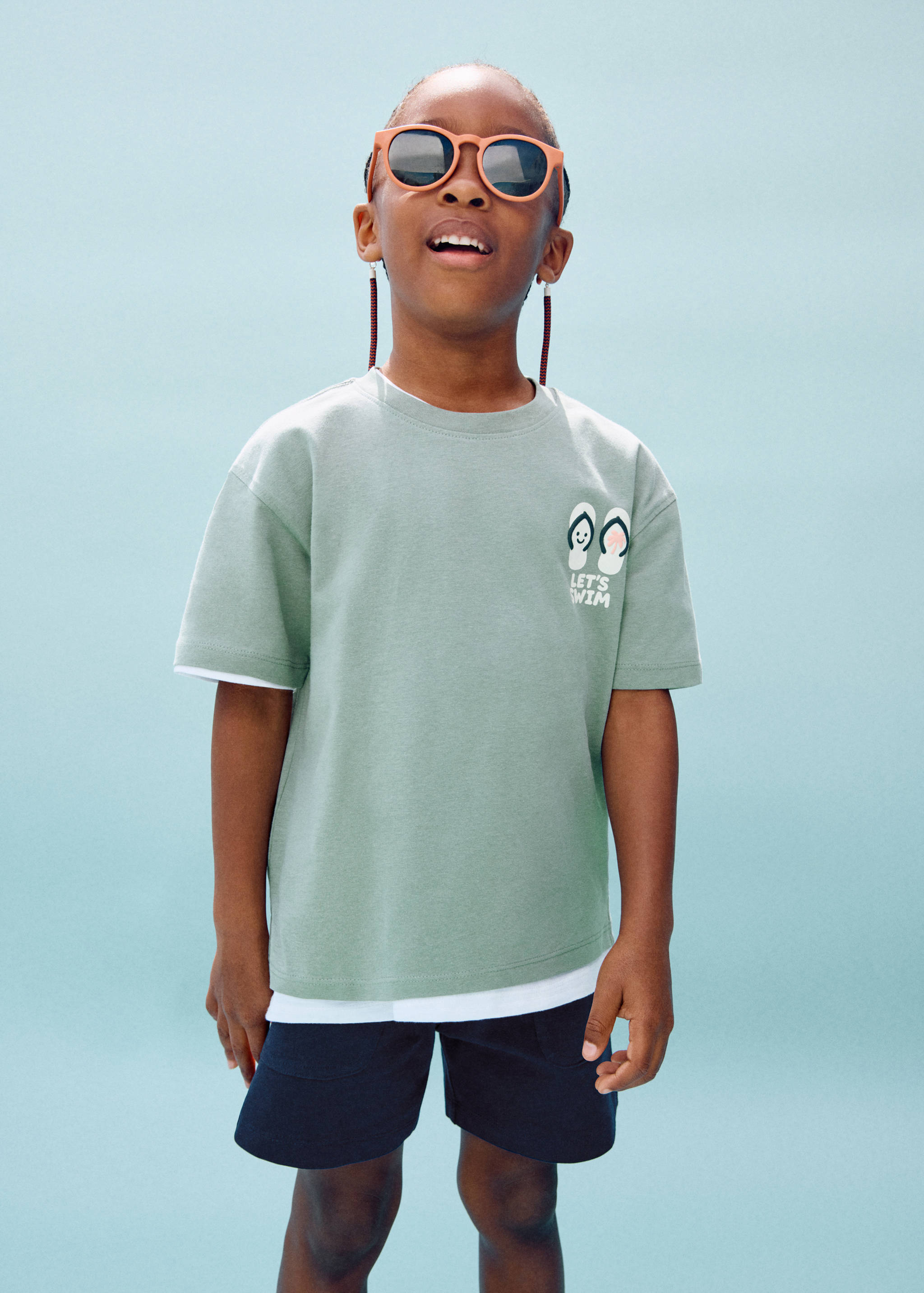 Printed cotton-blend t-shirt - General plane