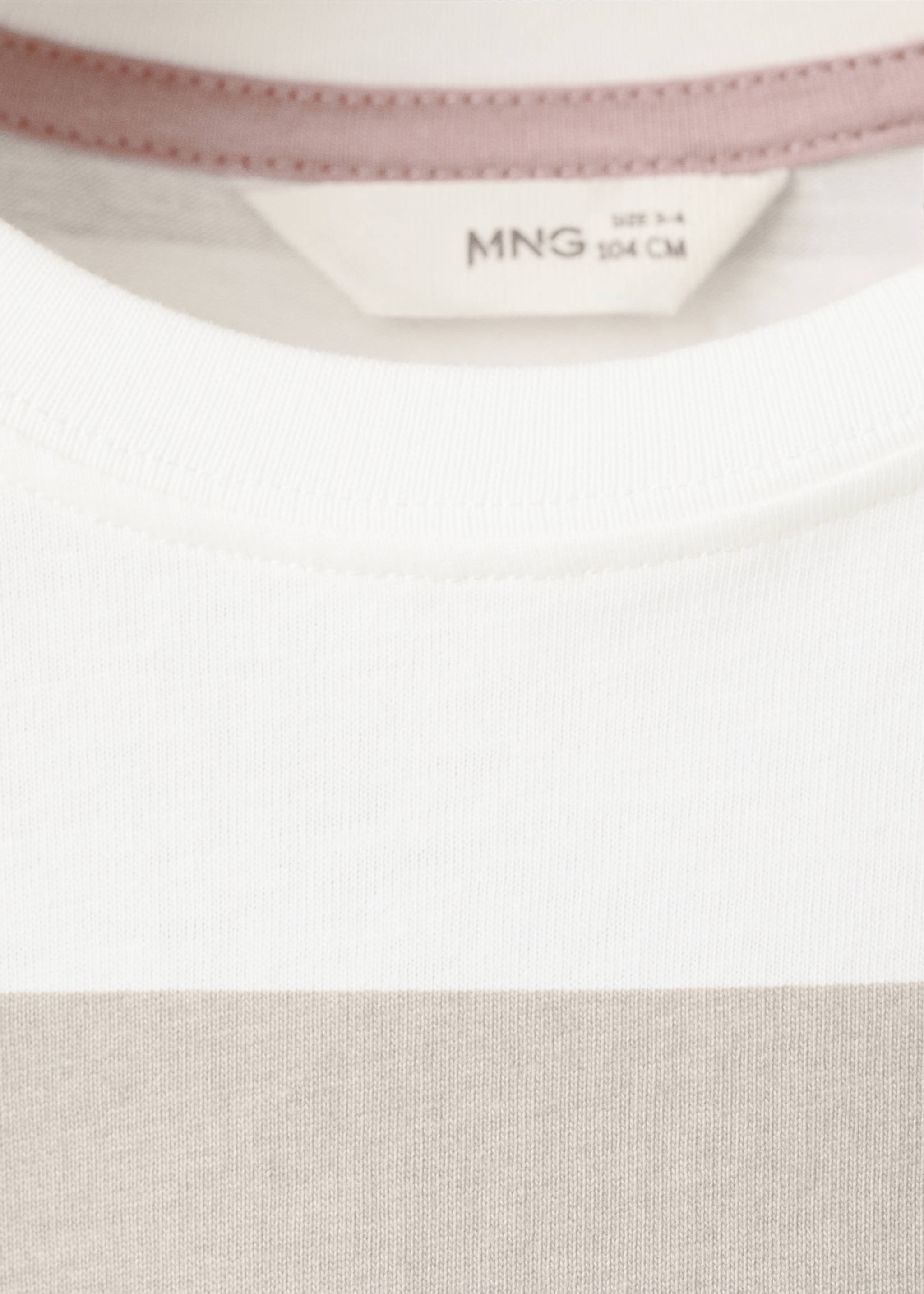 100% cotton striped t-shirt - Details of the article 8, Medium Brown. Ref: 27006356-00.