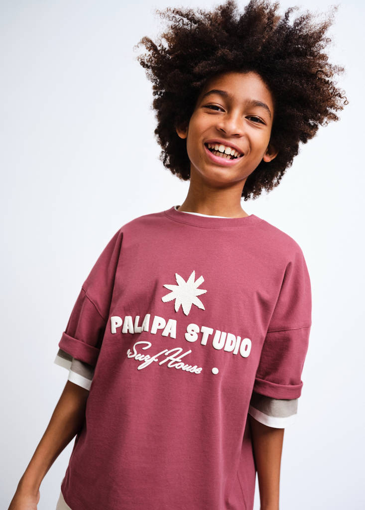 Camiseta oversize algodón estampada