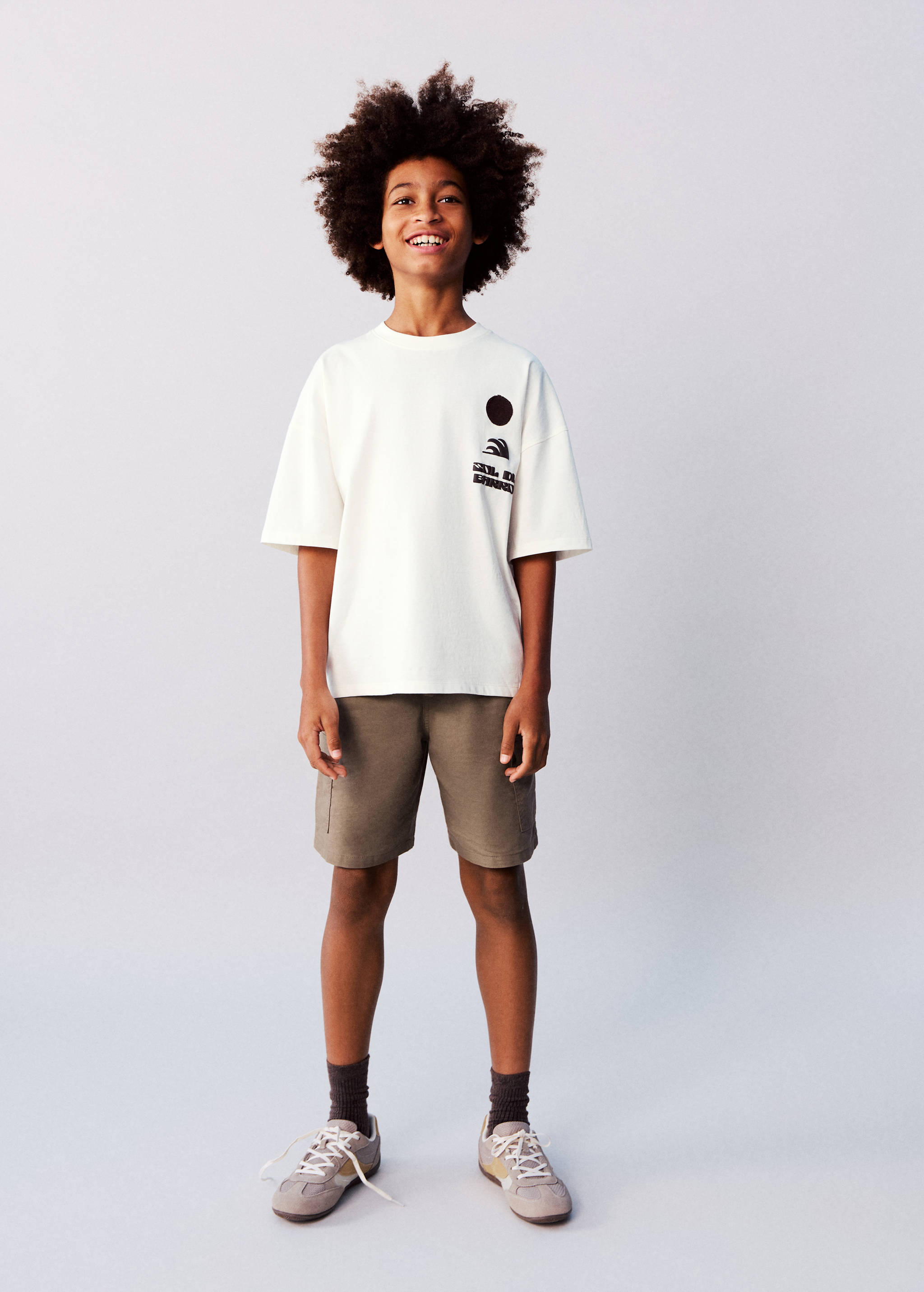 Printed cotton-blend T-shirt - General plane
