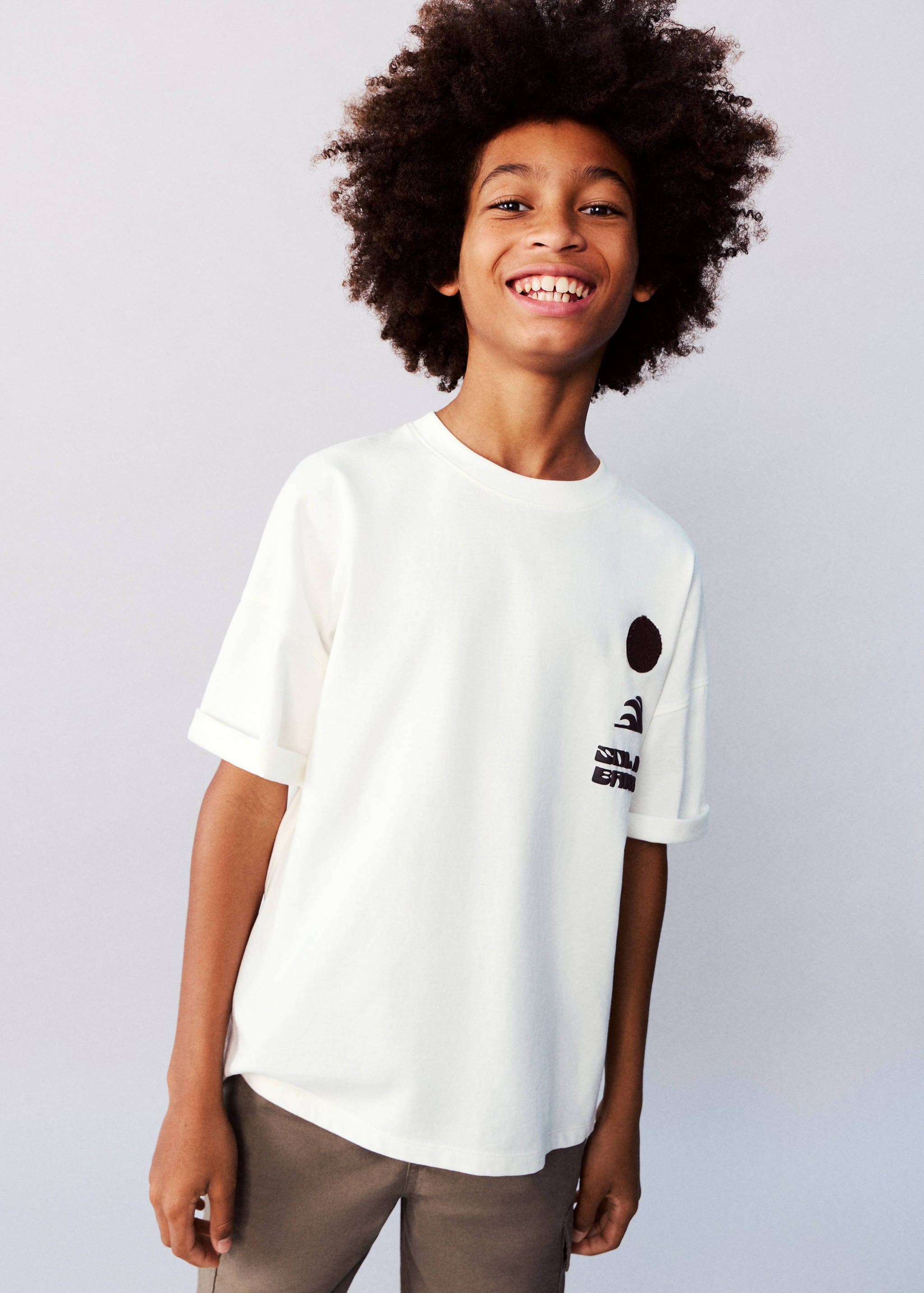 Printed cotton-blend T-shirt - Details of the article 1