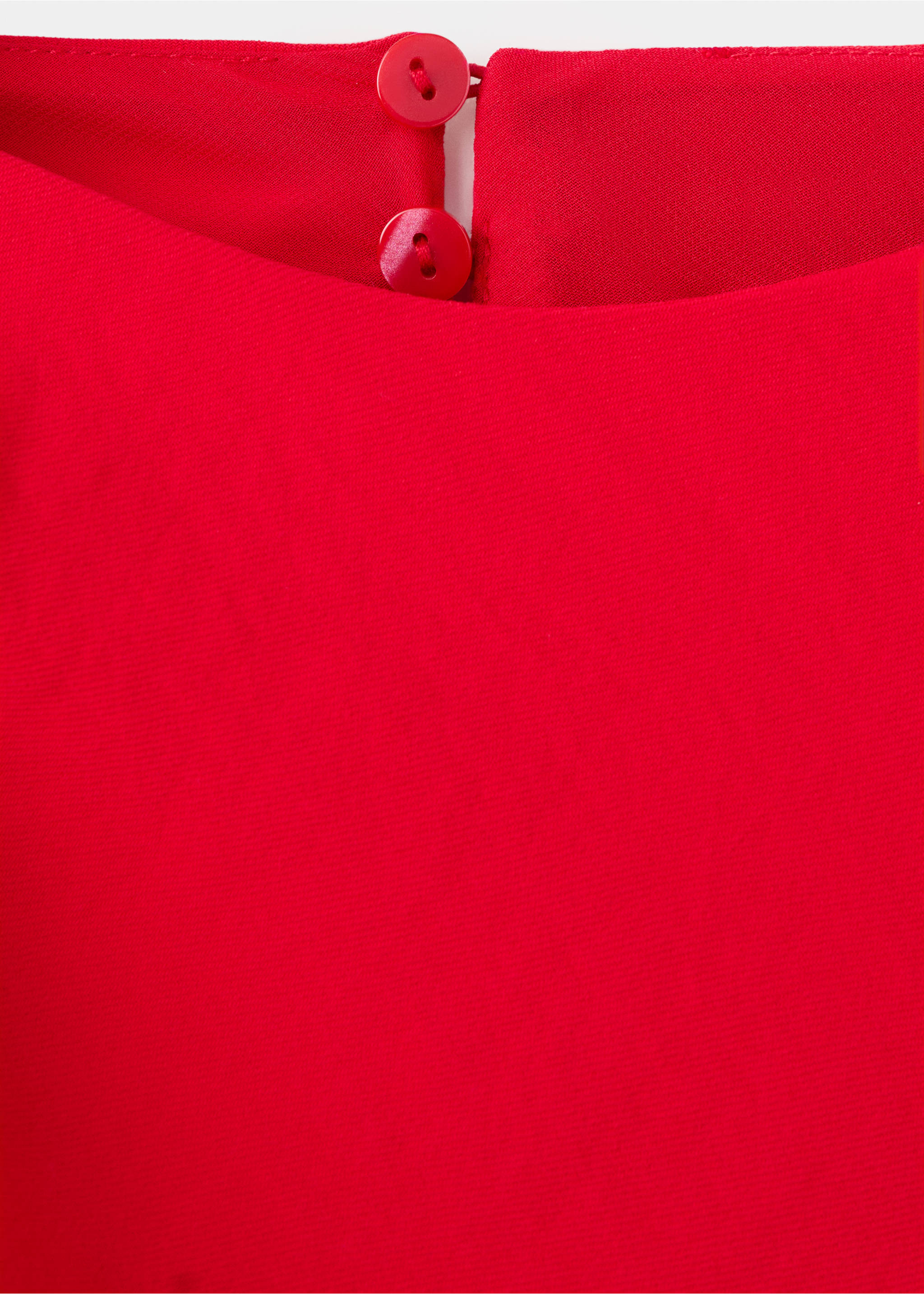 Robe midi à manches asymétriques - Détail de l'article 8, Rouge. Ref: 27006362-00.