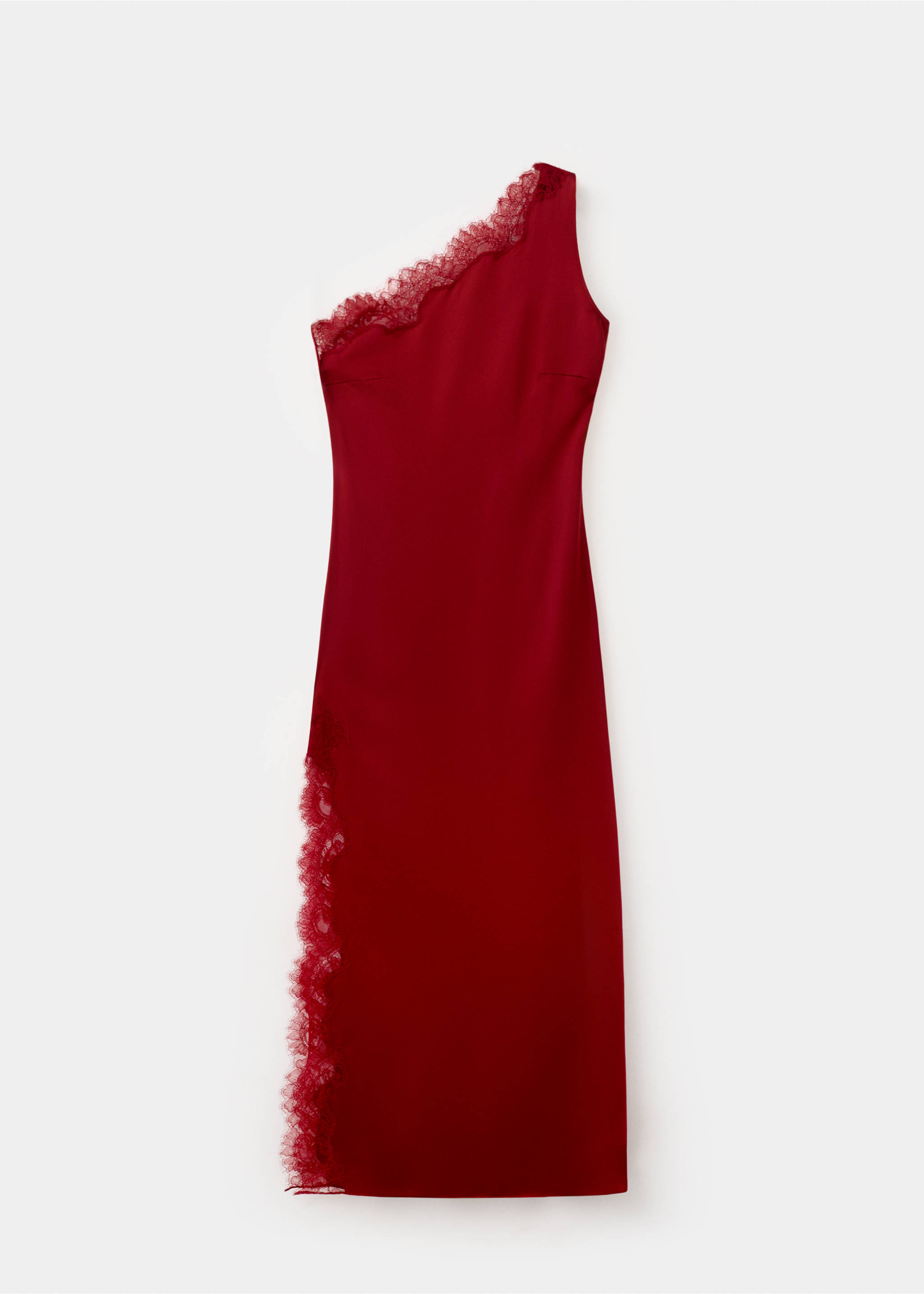 Vestido asimétrico fular - Artículo sin modelo, Rojo. Ref: 27006363-00.