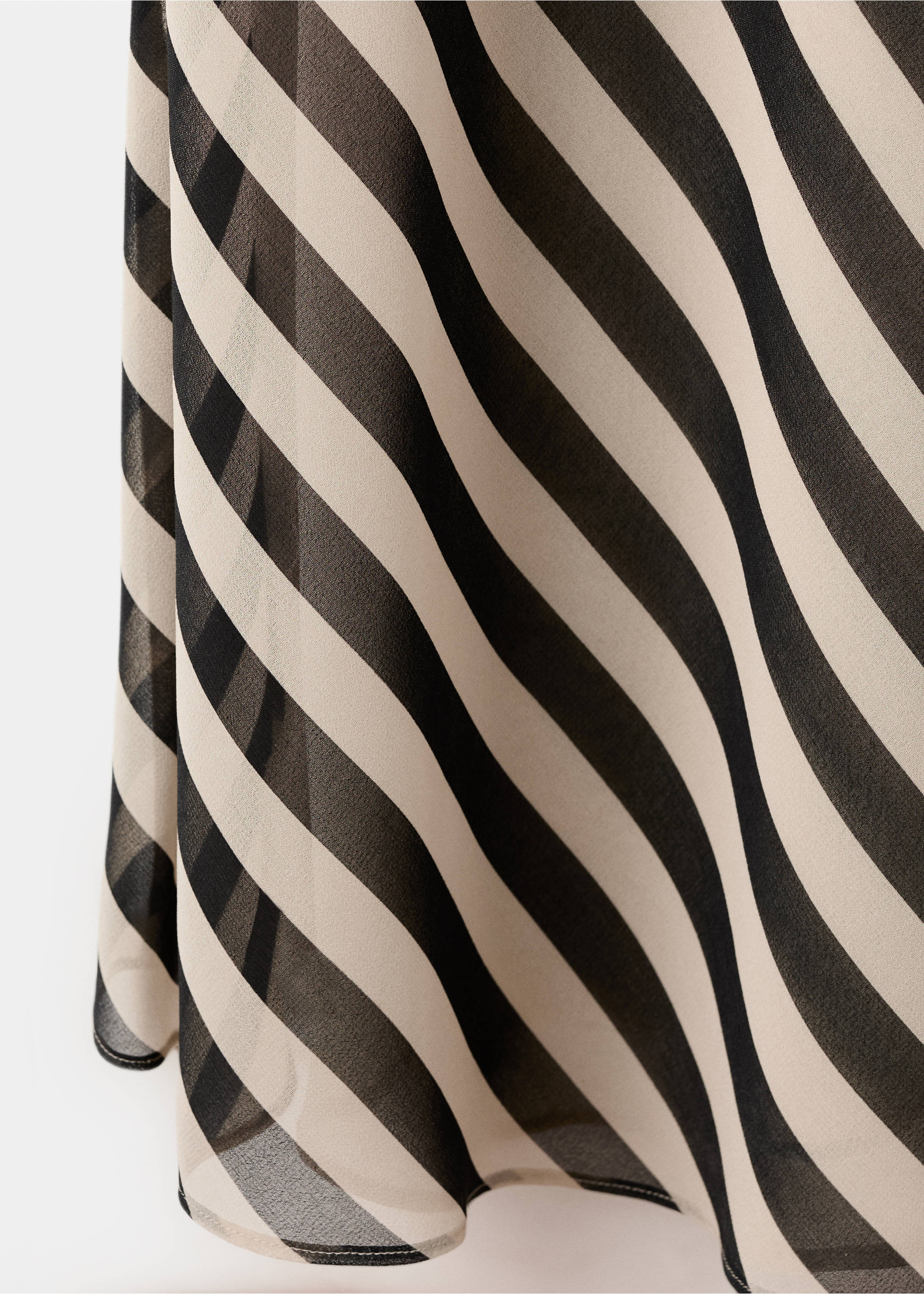 Printed dress with foulard - Details of the article 0, Ecru. Ref: 27006364-00.