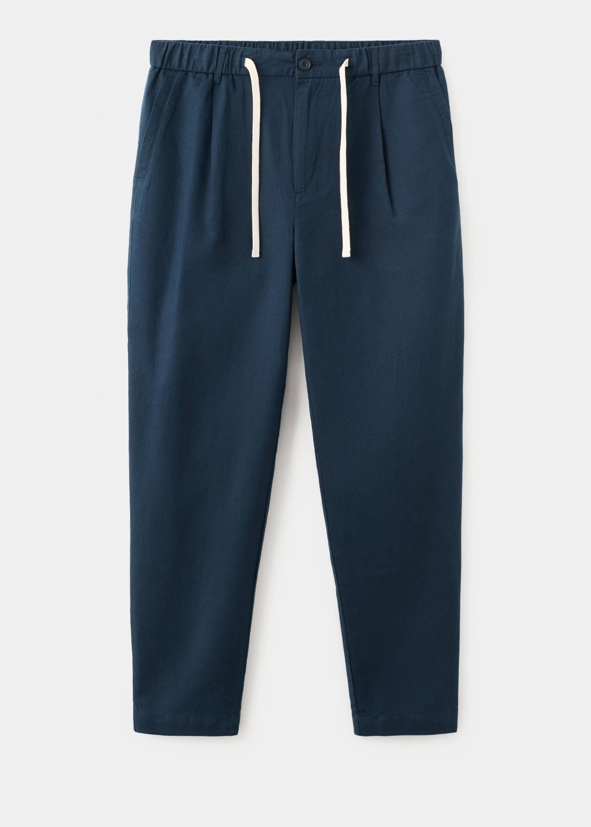 Pantalón lino algodón slim fit cropped - Artículo sin modelo