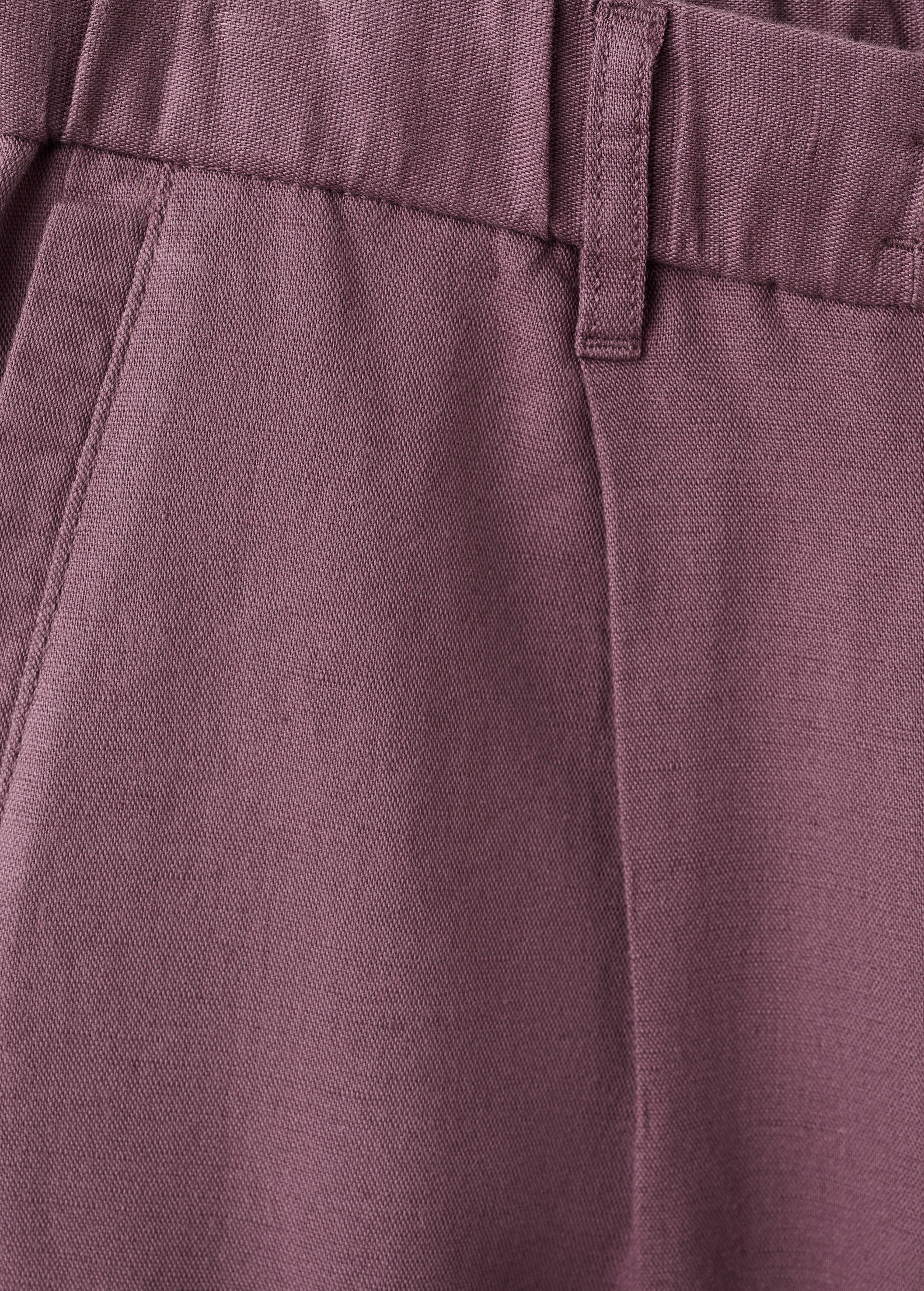 Pantalón lino algodón slim fit cropped - Detalle del artículo 0