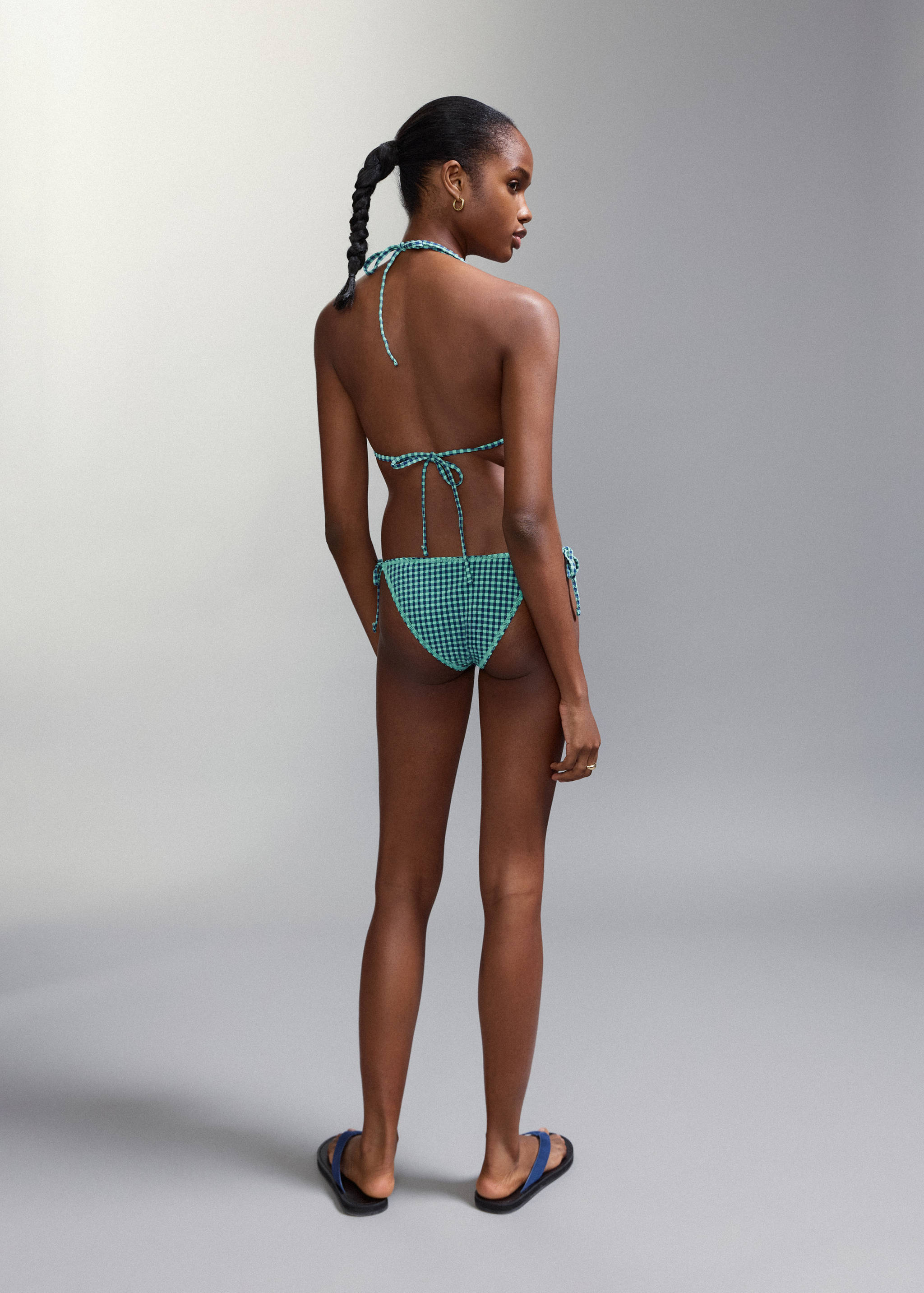 Vichy check bikini with mid-rise bottoms - Reverse of the article